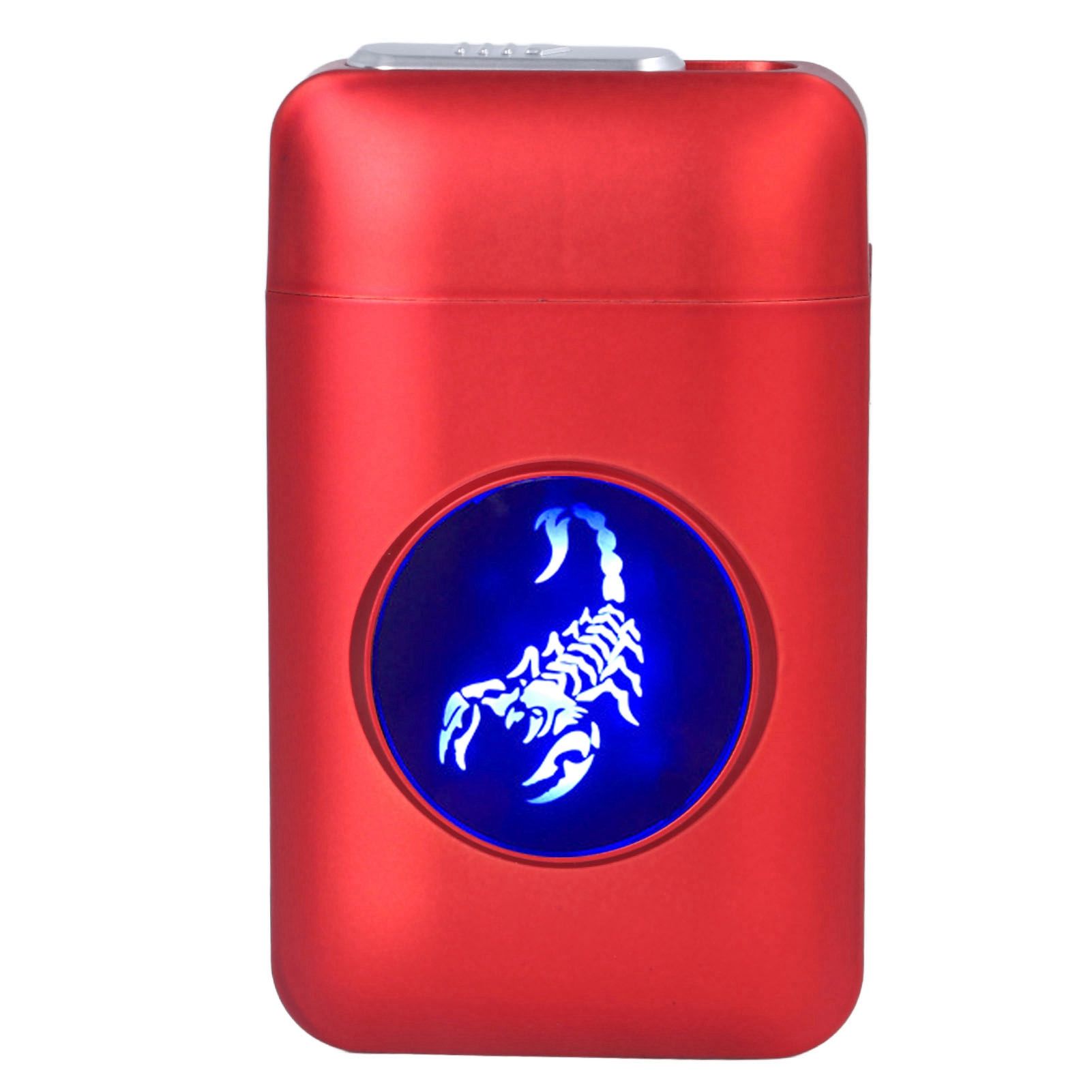 USB Rechargeable Cigarette Case Box with Windproof Lighter Holding 19pcs 84mm view 7
