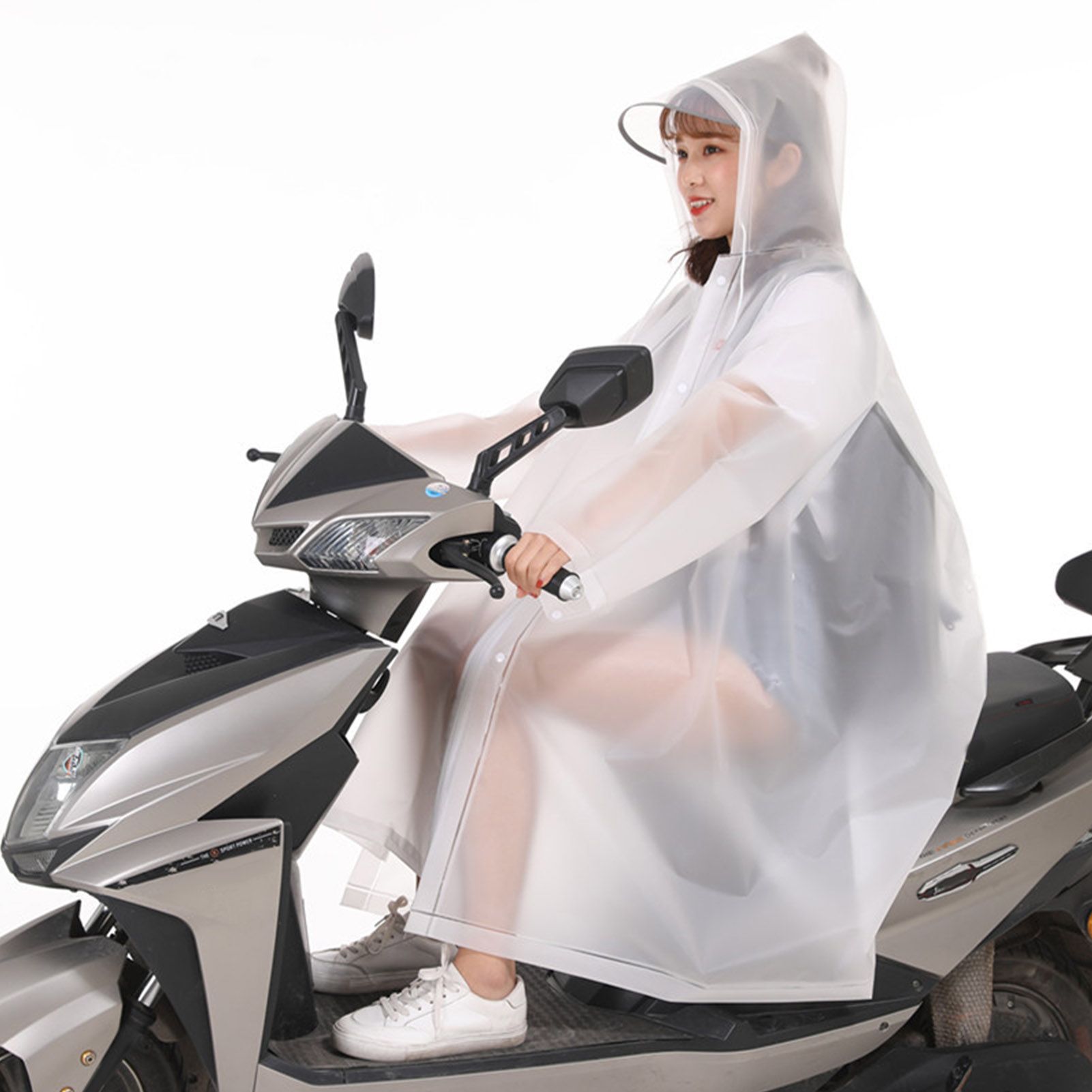 Adult Rain Poncho EVA Breathable Hooded Rain Poncho Outdoor Bike Cycling view 3