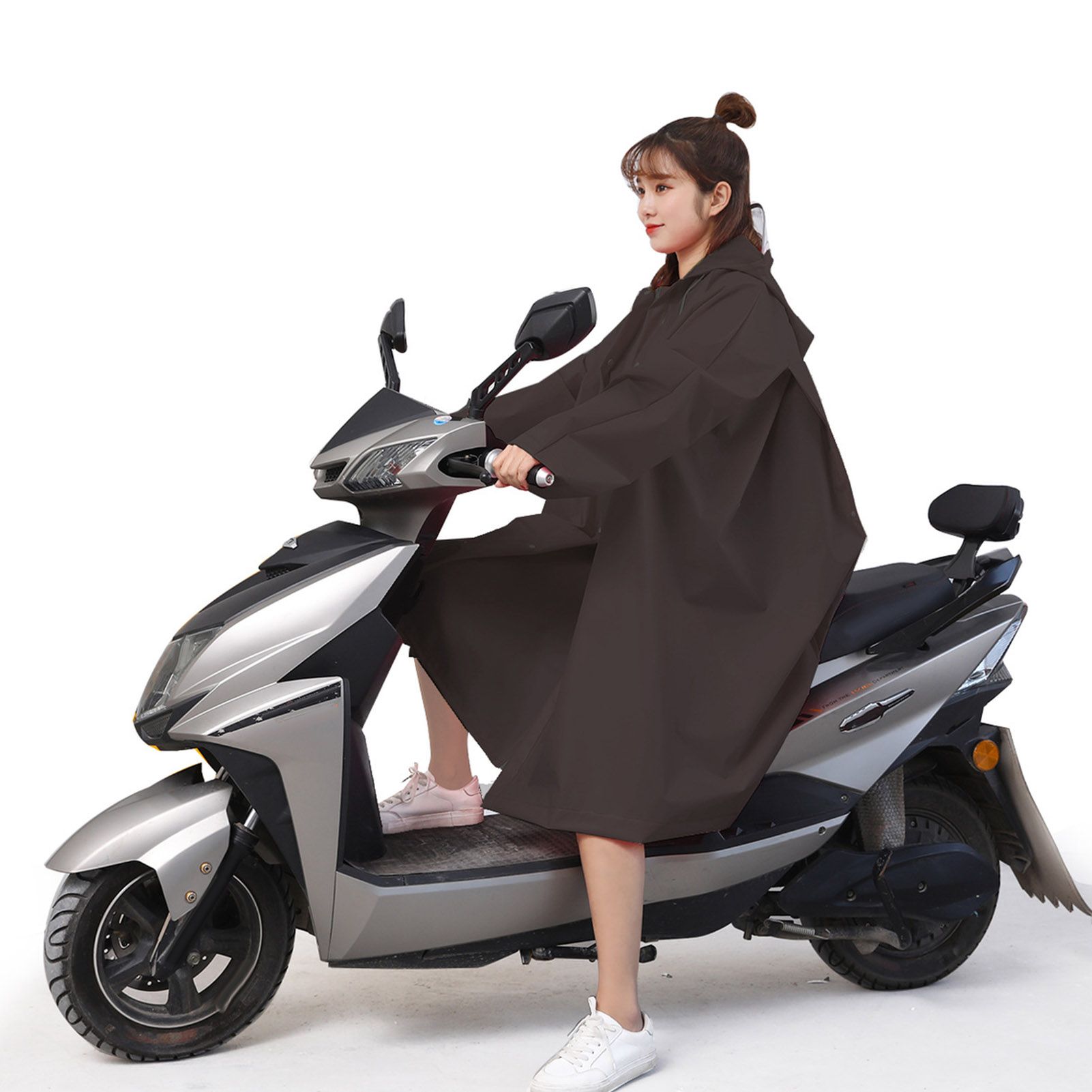 Adult Rain Poncho EVA Breathable Hooded Rain Poncho Outdoor Bike Cycling view 2