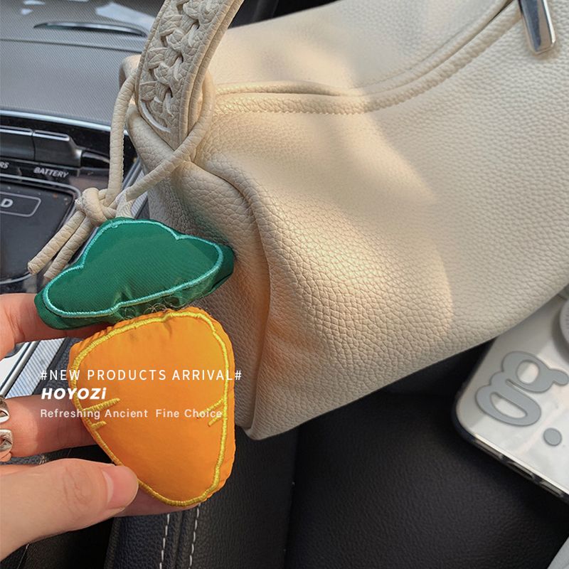 Woman Handbag with Pendant Fashionable Lovely Appearance Bright Pure Color PU view 4