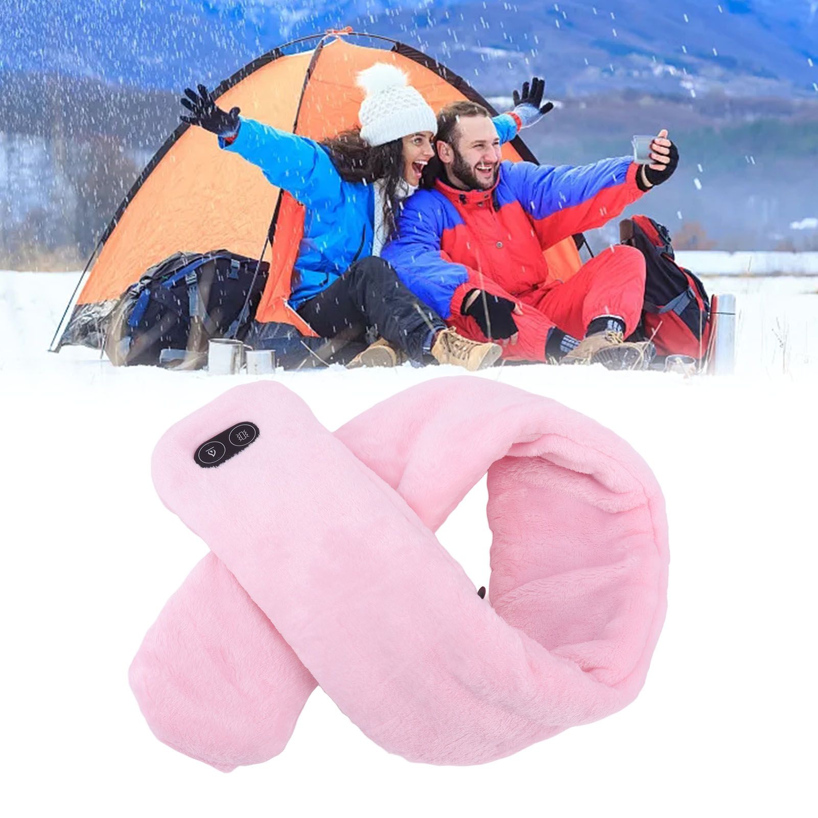 Heating Scarf USB Powered Soft Warm Soreness Relief Vibration Massage Pure view 11
