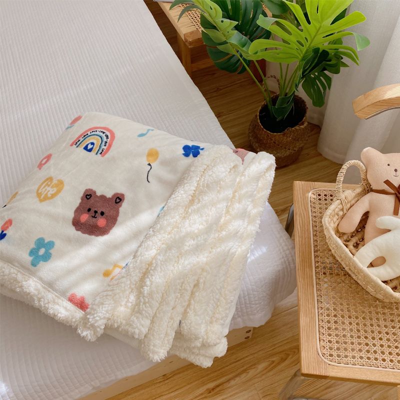 Children's Blanket Cute Cartoon Soft Comfortable Kids Blanket for Home Office view 2
