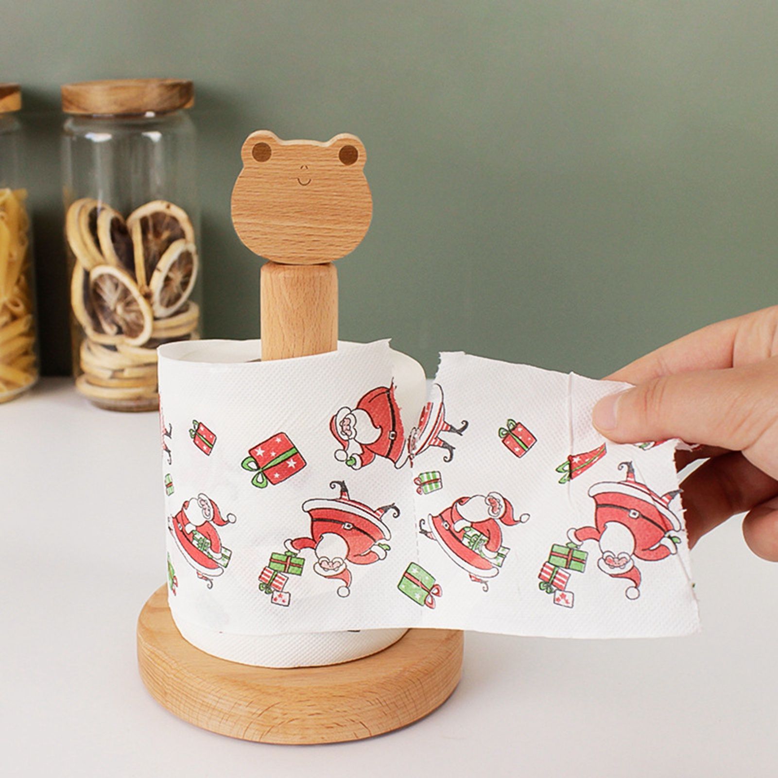 Wooden Tissue Holder Cute Animals Shape Facial Napkin Stand Toilet Paper view 7