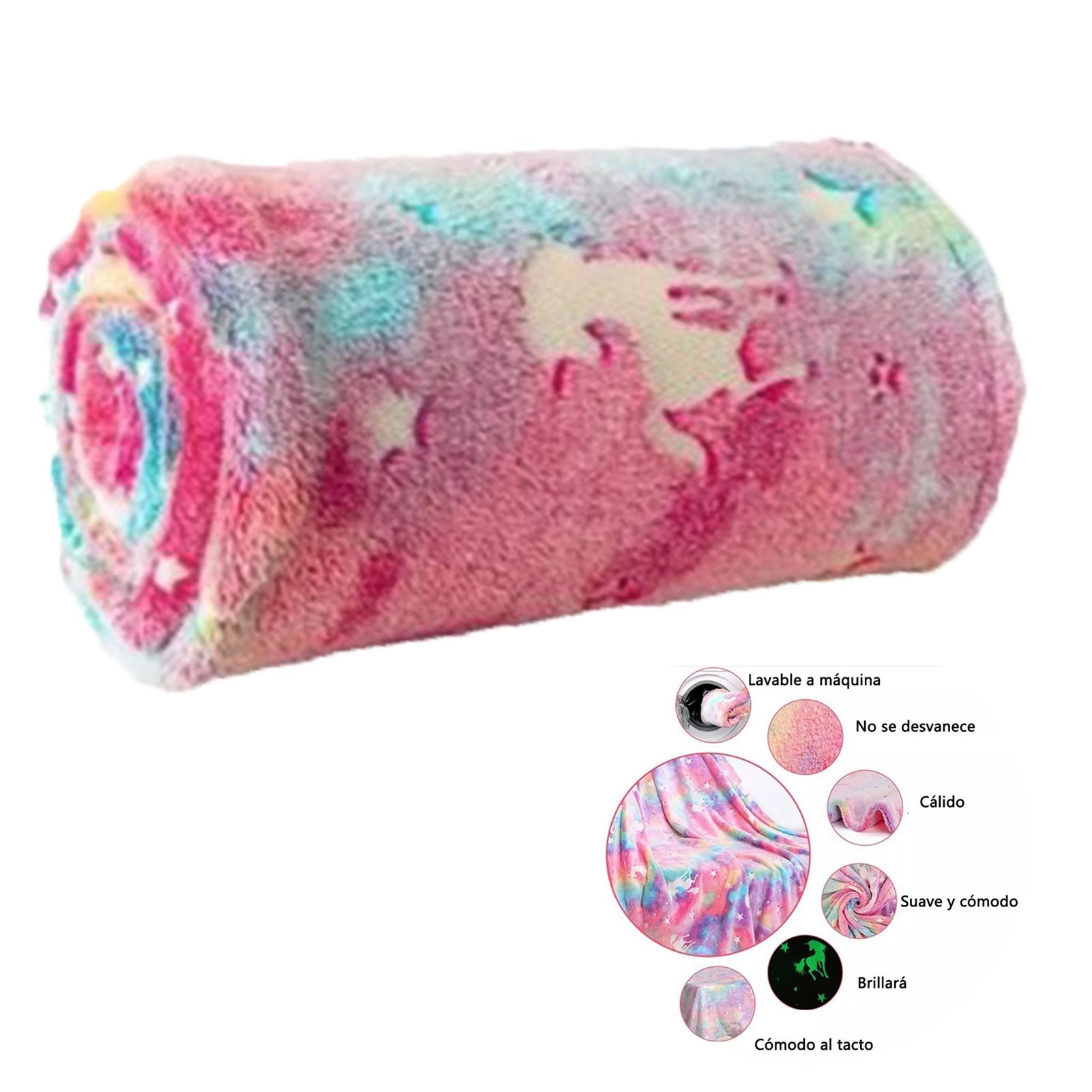 Flannel Blanket Colorful Animal Style Double Sided Luminous Flannel Blanket view 6