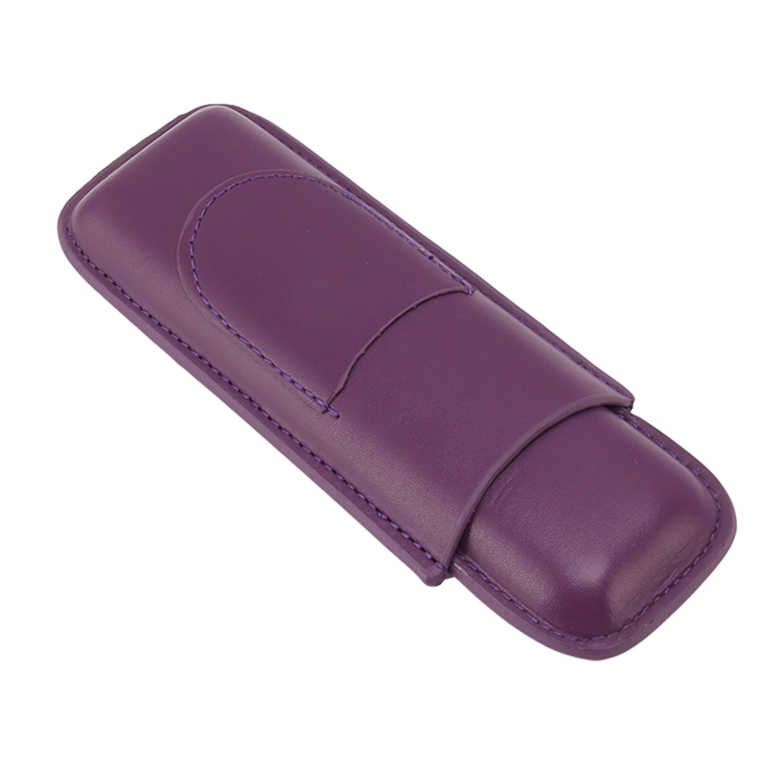Cigar Case Elegant Vintage Hand Crafted Slim Portable 2 Fingers Cigar Holder view 2