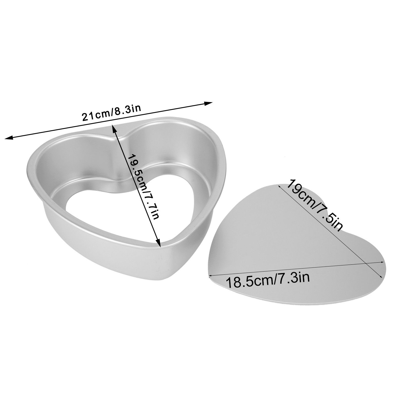 Heart Shape Cake Pan Aluminium Alloy DIY Cake Mold Baking Cheese Bread Tray view 14