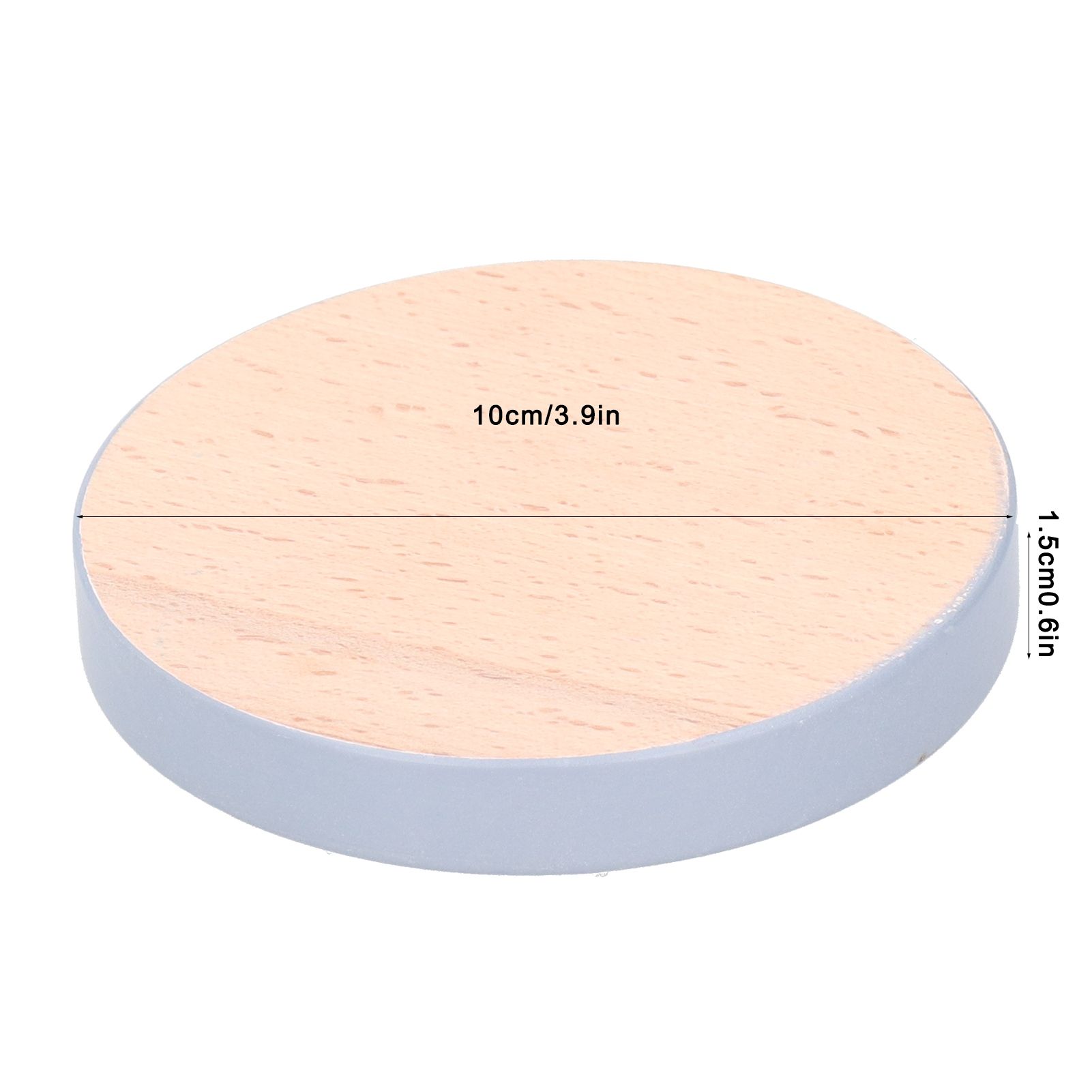 Round Wood Coaster Placemat Round Heat Resistant Drink Mat Cup Pad for Home view 12