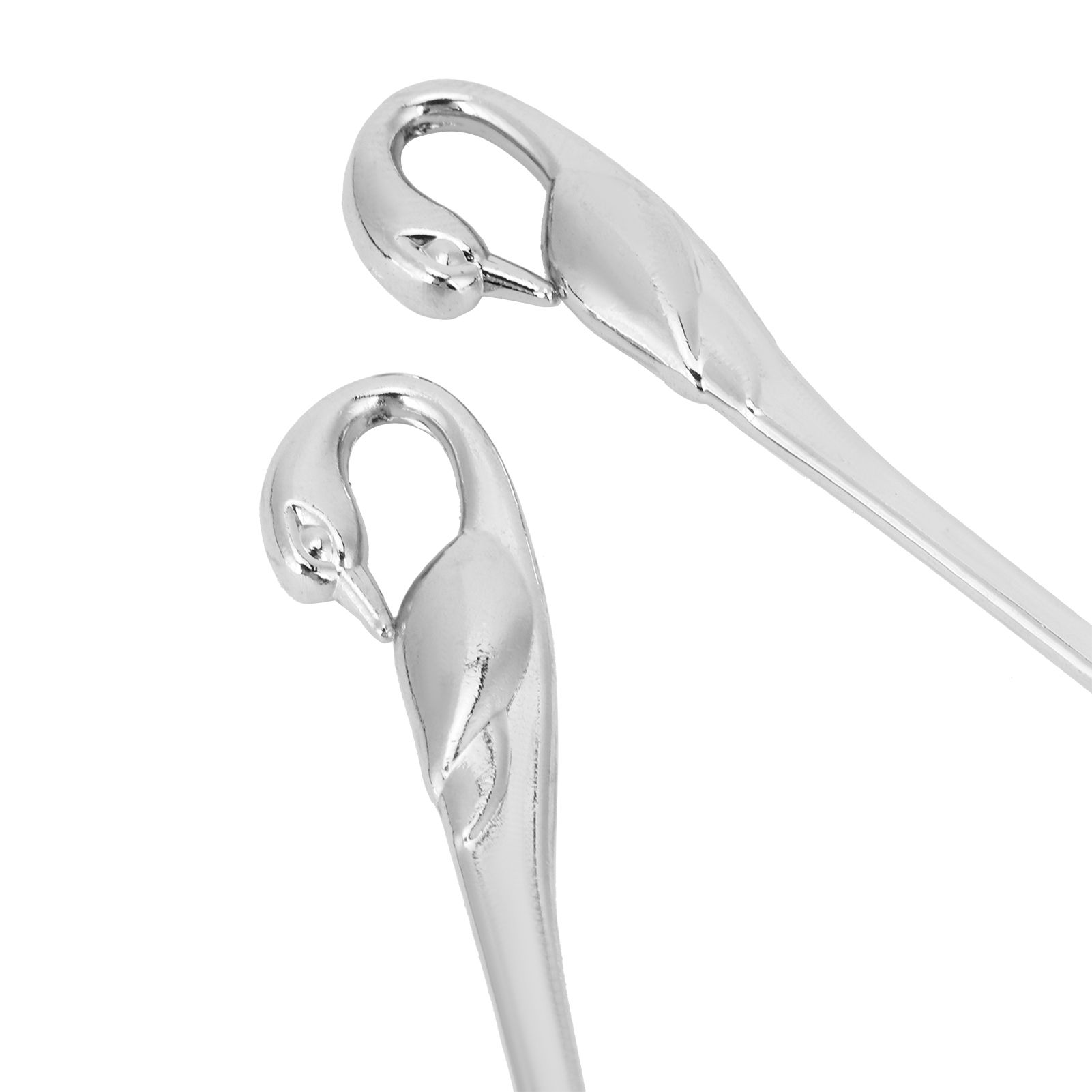 7Pcs/Set Zinc Alloy Dinnerware Swan Holder Tableware with 3 Spoons 3 Forks view 11