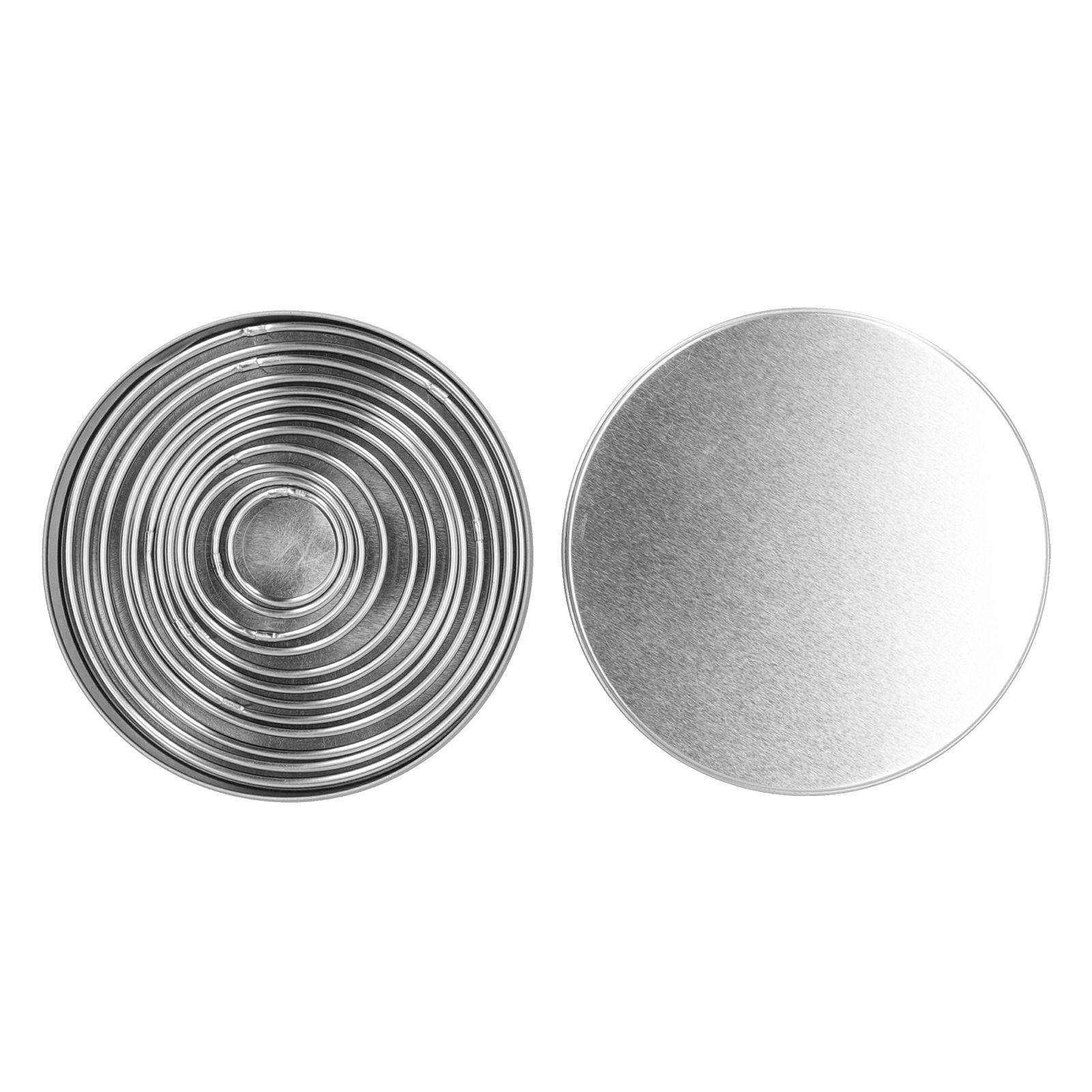 12PCS/Set Stainless Steel Mousse Ring Round Cake Mold Fondant Cookies Cutting view 2