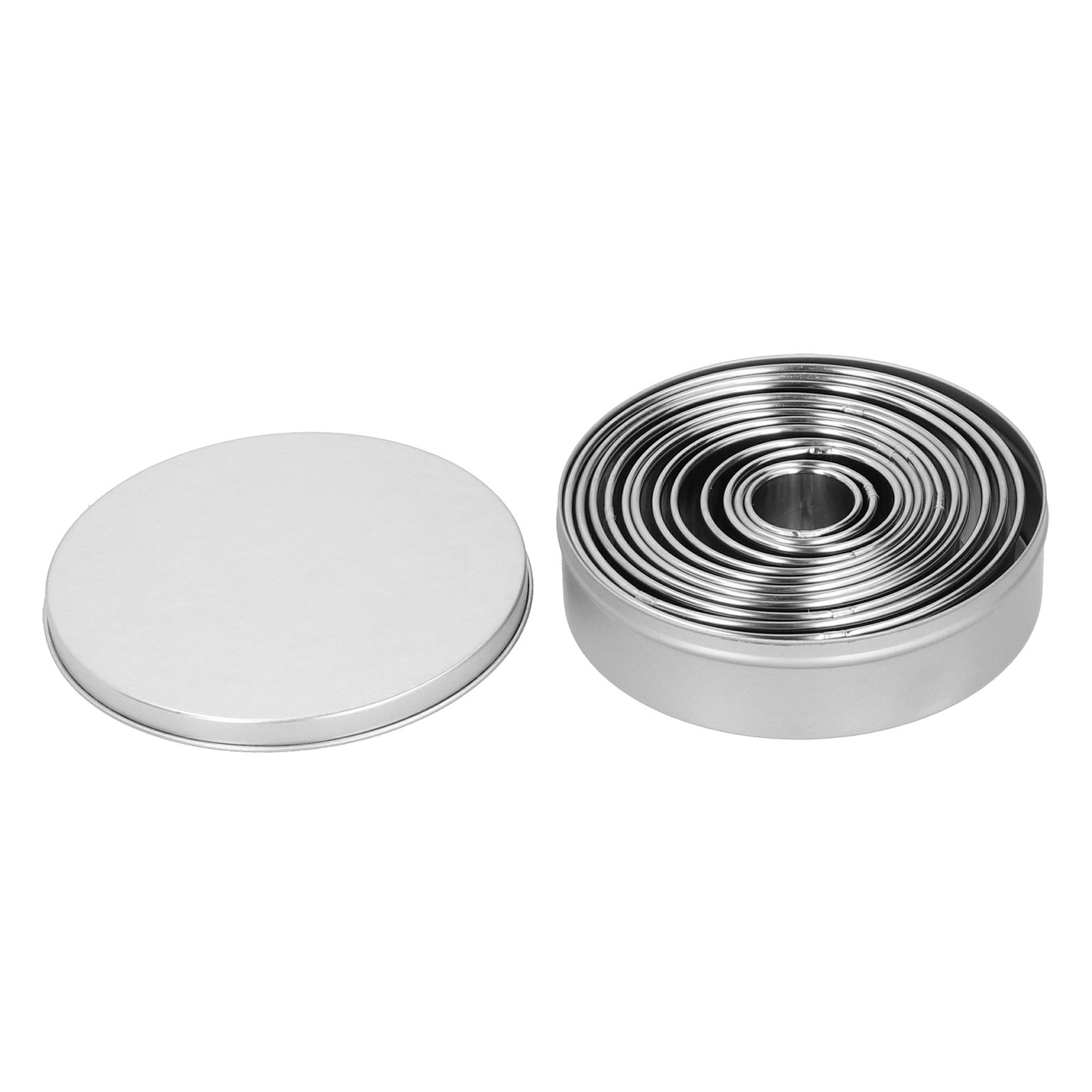 12PCS/Set Stainless Steel Mousse Ring Round Cake Mold Fondant Cookies Cutting view 3