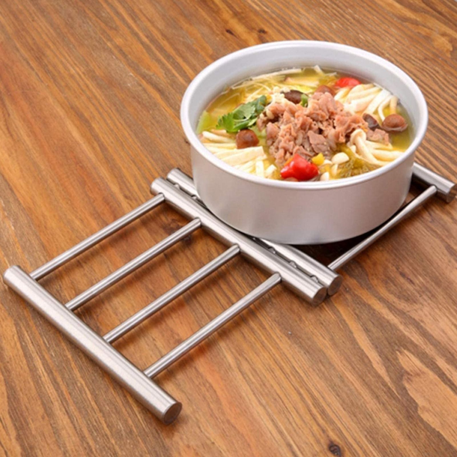 Stainless Steel Retractable Pot Pad Insulation Mats Heat Resistant Placemat view 15