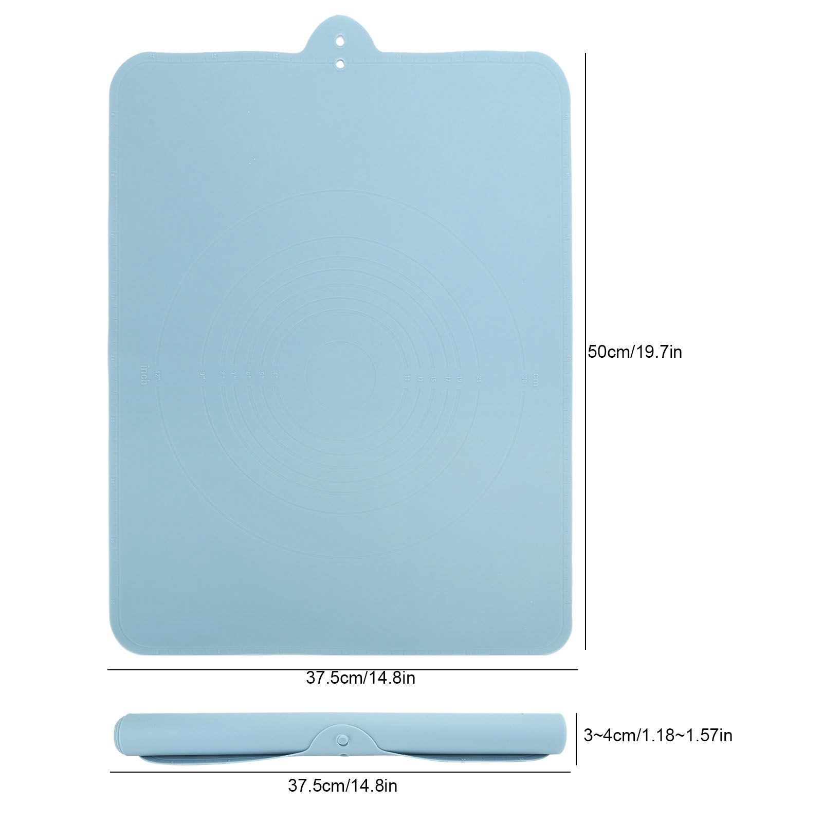 Blue Silicone Dough Kneading Pad NonStick Thicken Cookies Baking Mat Kitchen view 13