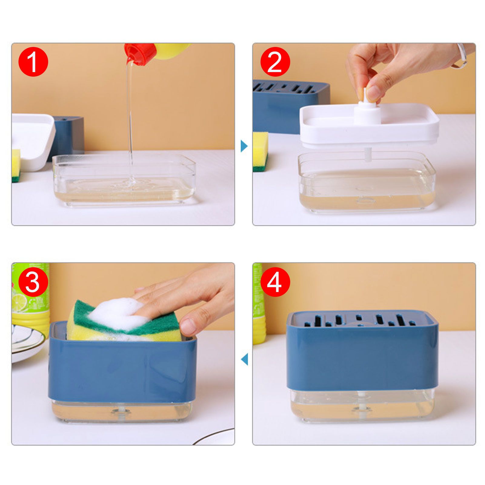 Dish Soap Dispenser Press Type Automatic Liquid Soap Dispenser for Kitchen view 15