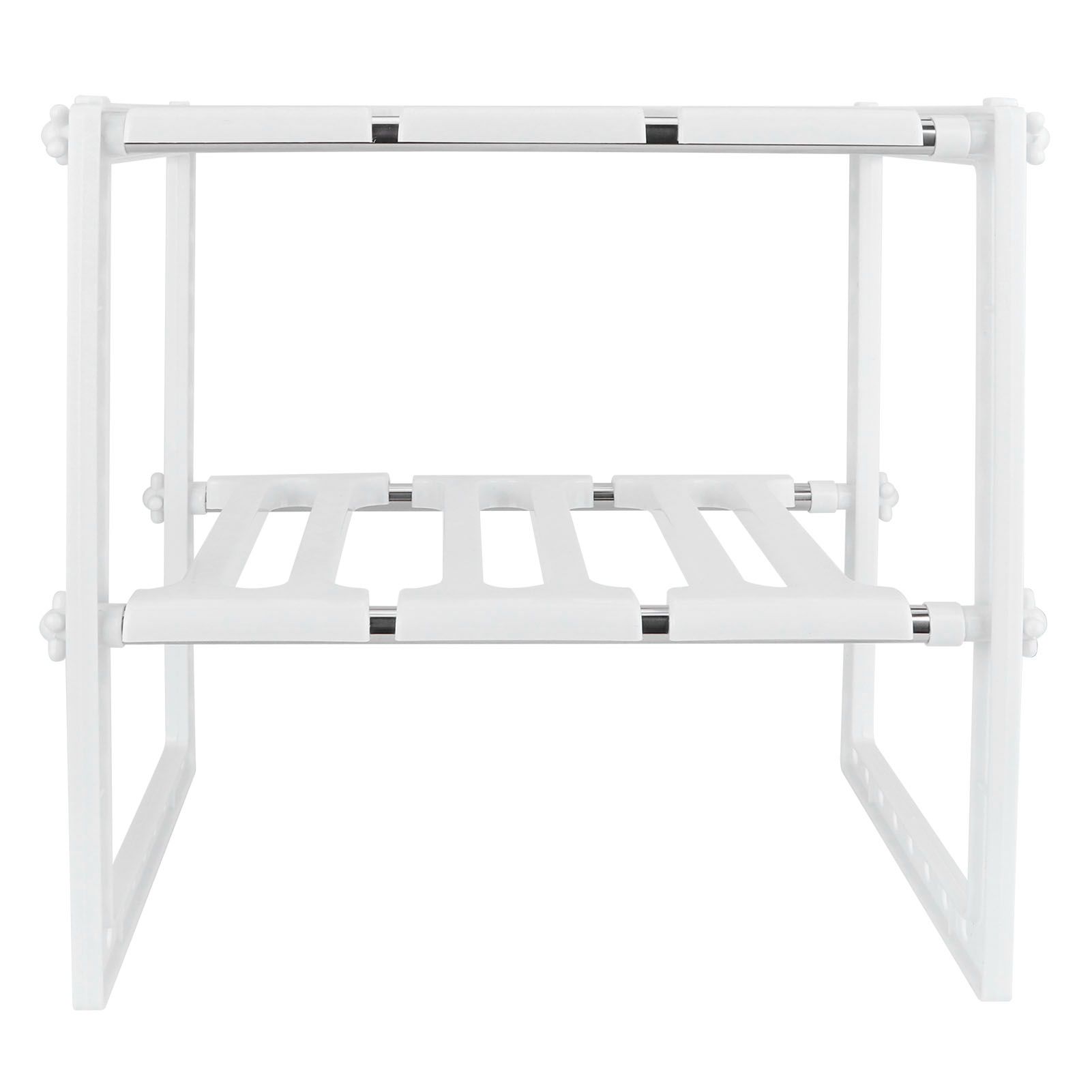 2‑Tier Sink Rack Cabinet Organizer Storage Telescopic Shelf Kitchen Bathroom view 2