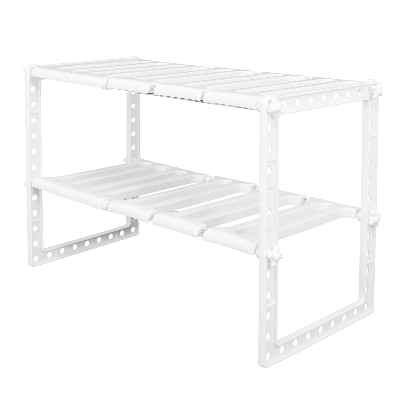 2‑Tier Sink Rack Cabinet Organizer Storage Telescopic Shelf Kitchen Bathroom view 8