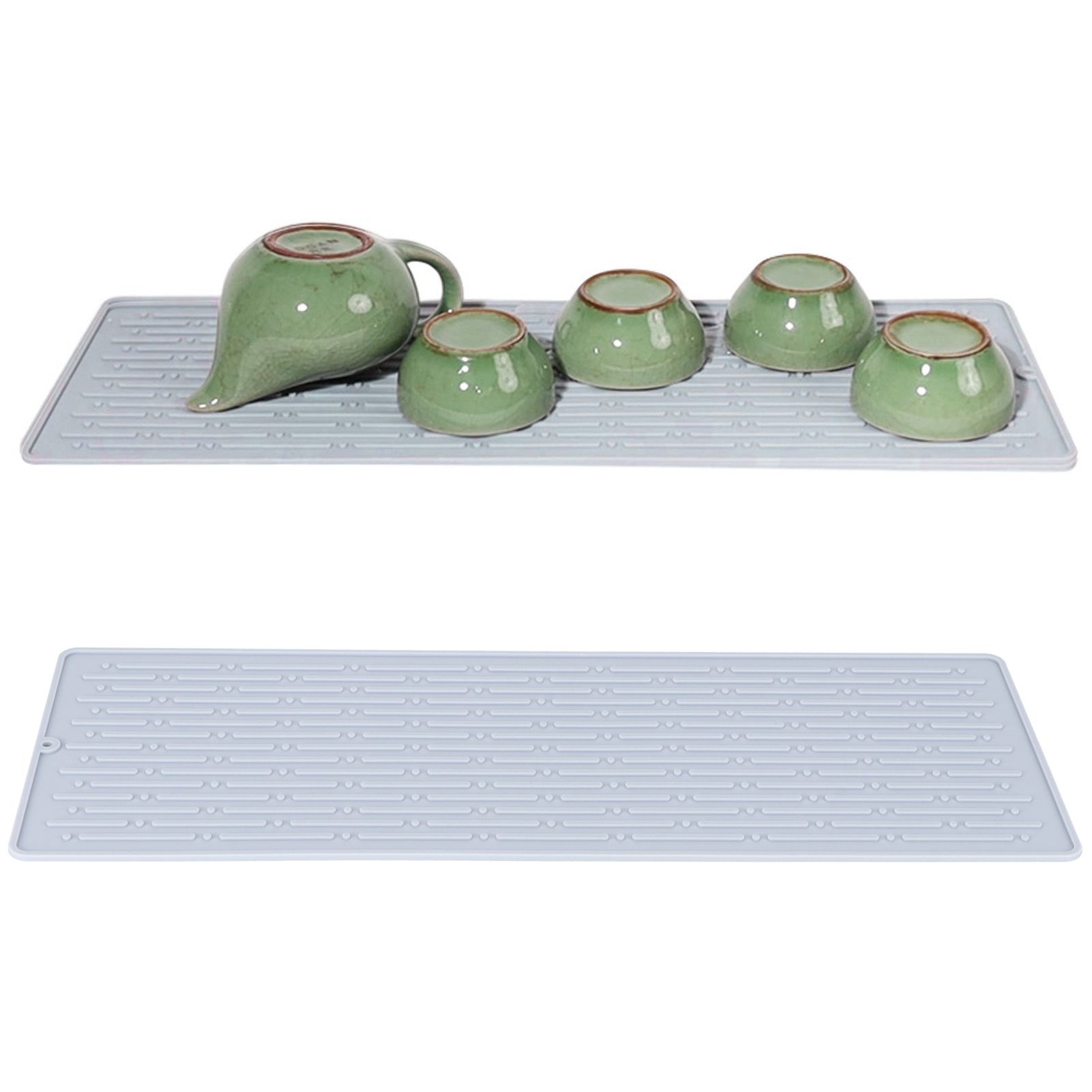 Silicone Draining Pad Non Slip Soda Bottles Drying Rack Mat Kitchen view 9
