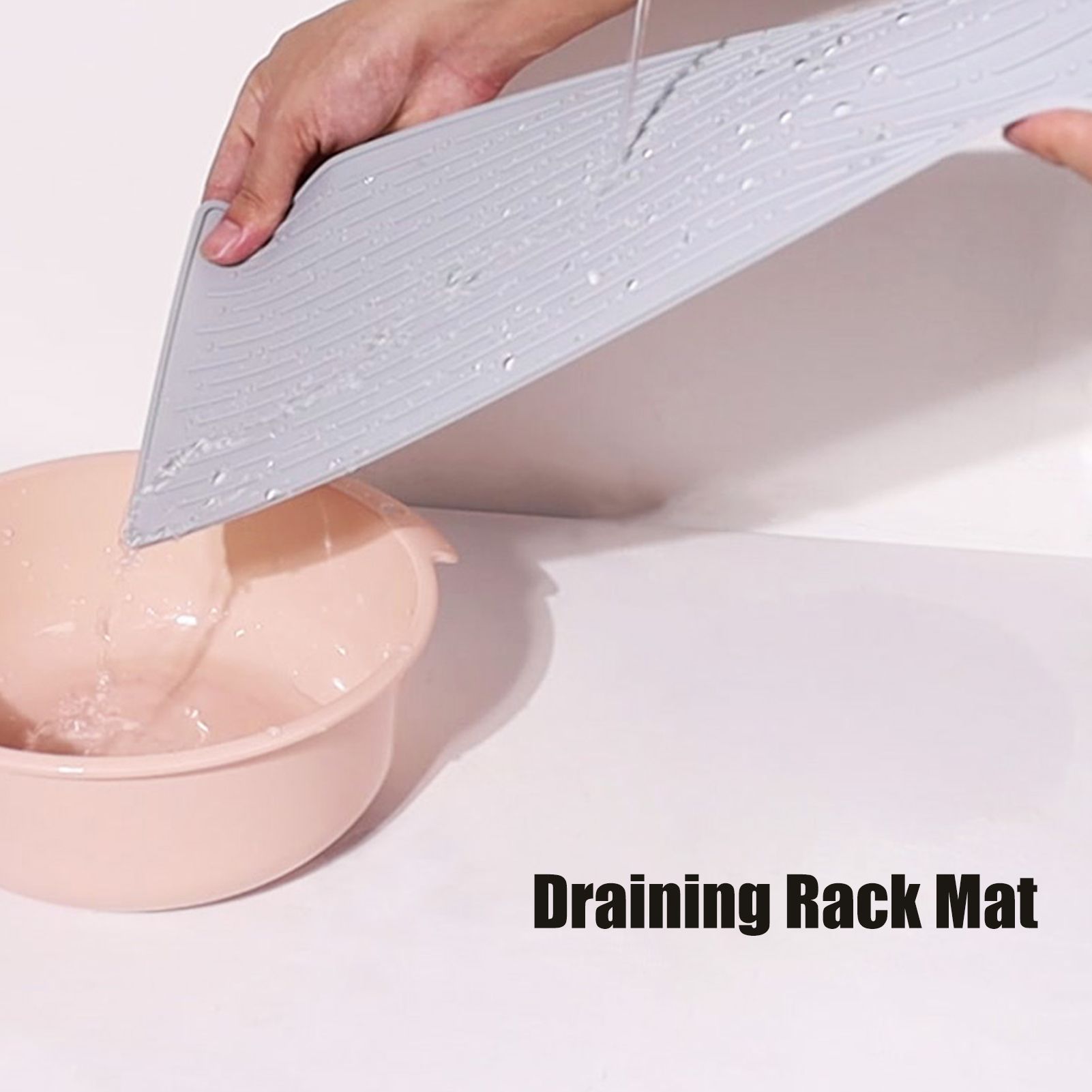 Silicone Draining Pad Non Slip Soda Bottles Drying Rack Mat Kitchen view 15