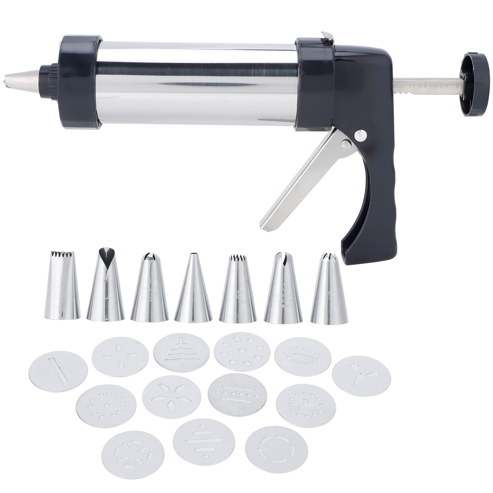 Cookies Press Maker Stainless Steel Cake Pastry Decorating Nozzle Set DIY