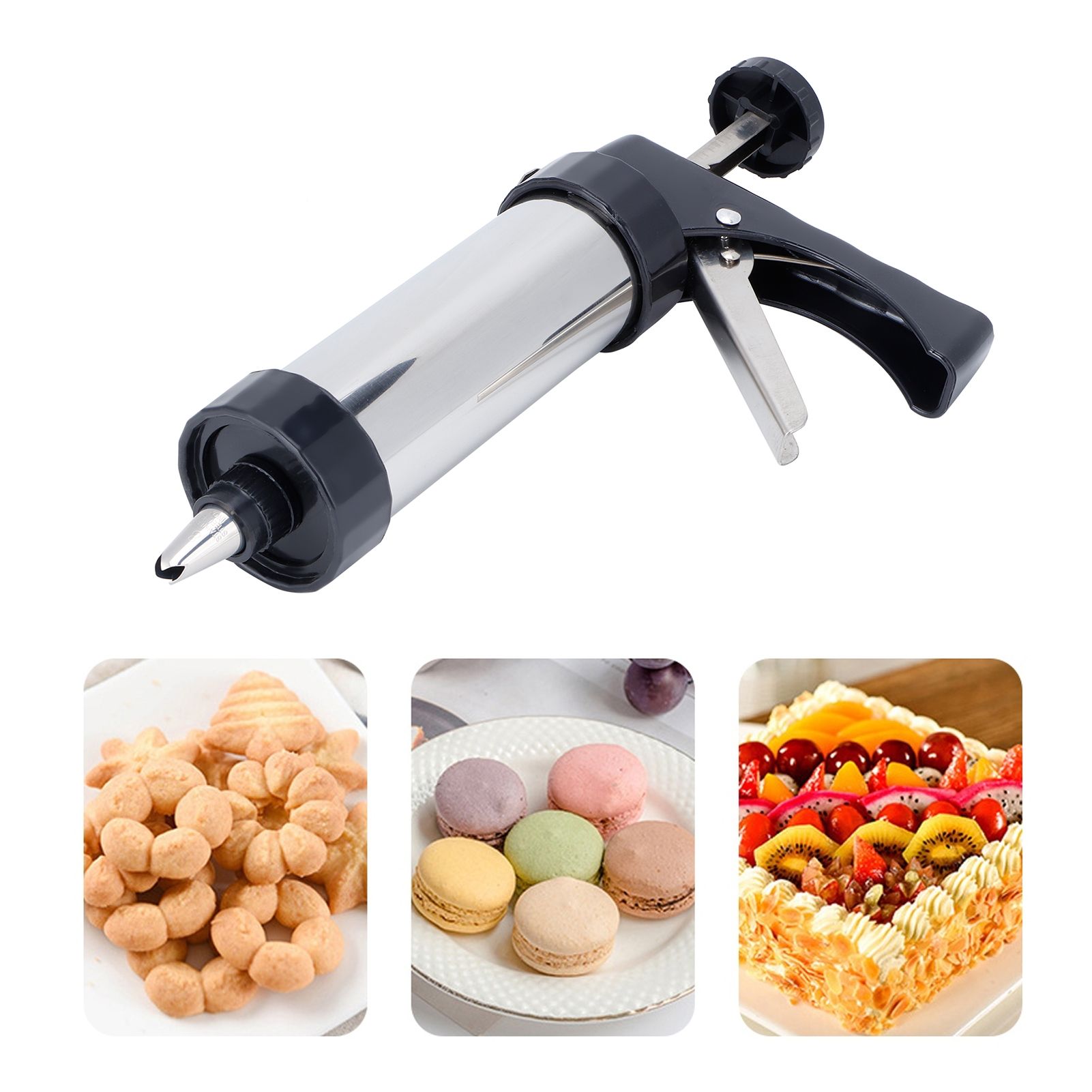 Cookies Press Maker Stainless Steel Cake Pastry Decorating Nozzle Set DIY view 10
