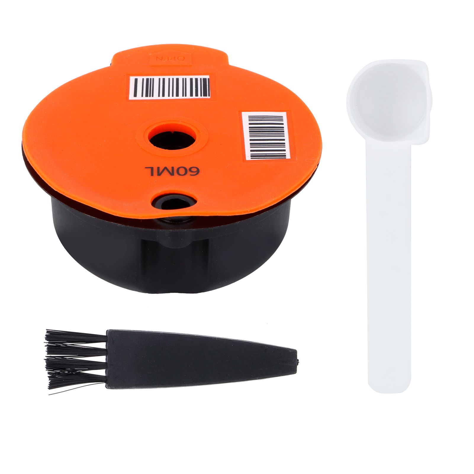 Coffee Capsule Reusable Refillable Coffee Filter Cup with Spoon Brush Coffee