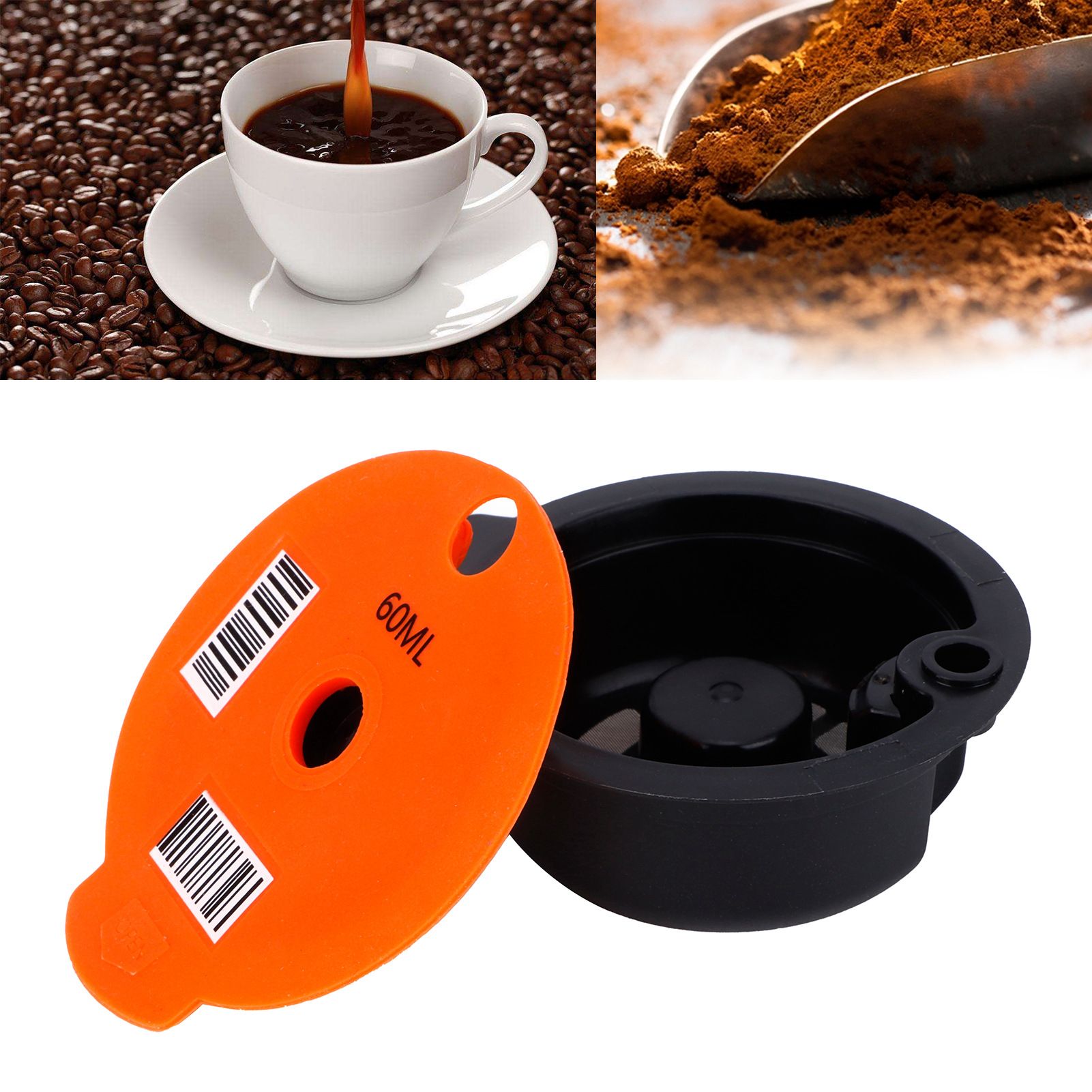 Coffee Capsule Reusable Refillable Coffee Filter Cup with Spoon Brush Coffee view 10