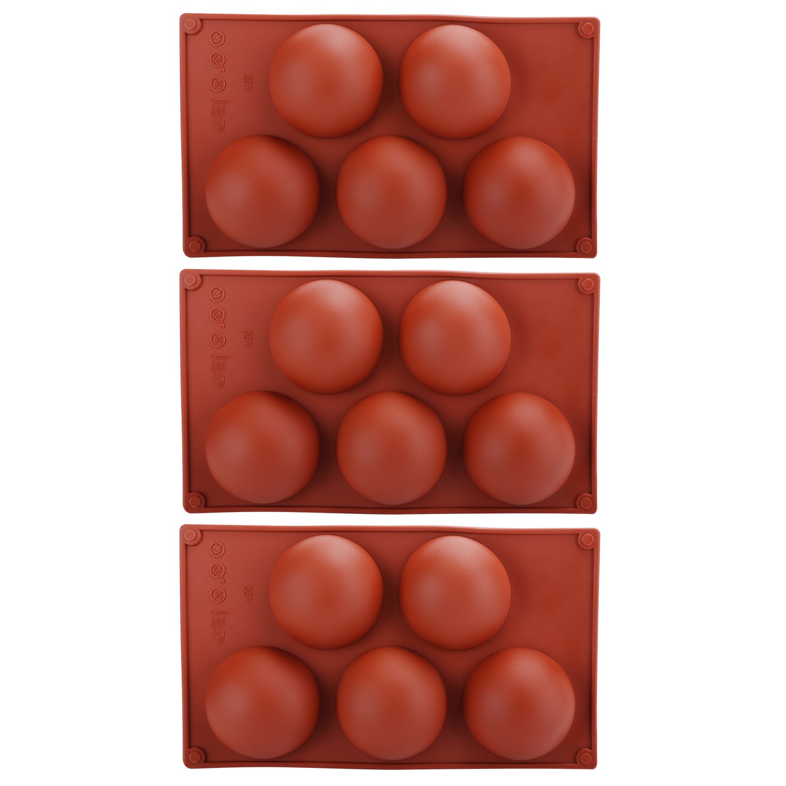 3PCS Semi Sphere Silicone Mold Baking Mold for DIY Making Hot Chocolate Mousse