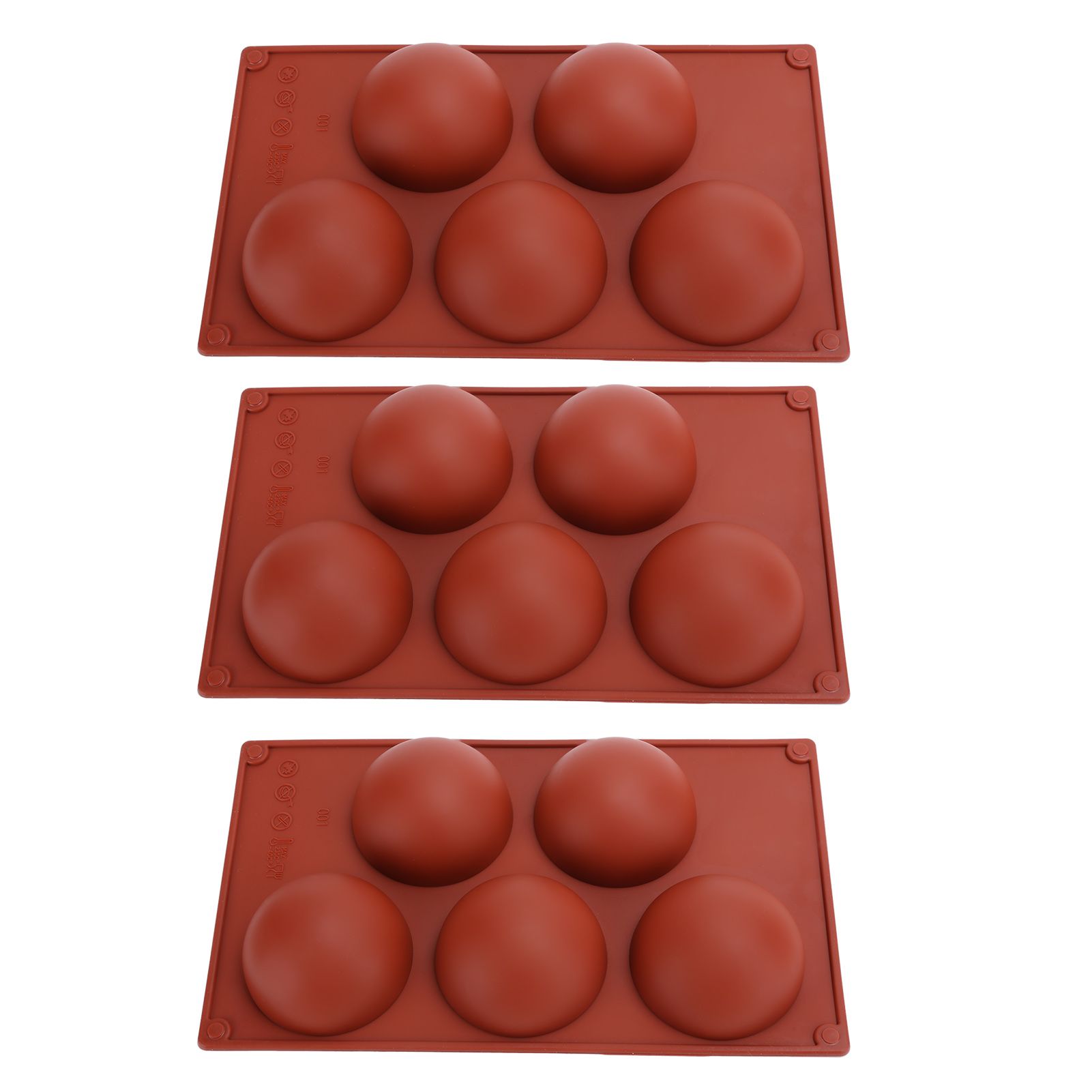 3PCS Semi Sphere Silicone Mold Baking Mold for DIY Making Hot Chocolate Mousse view 2