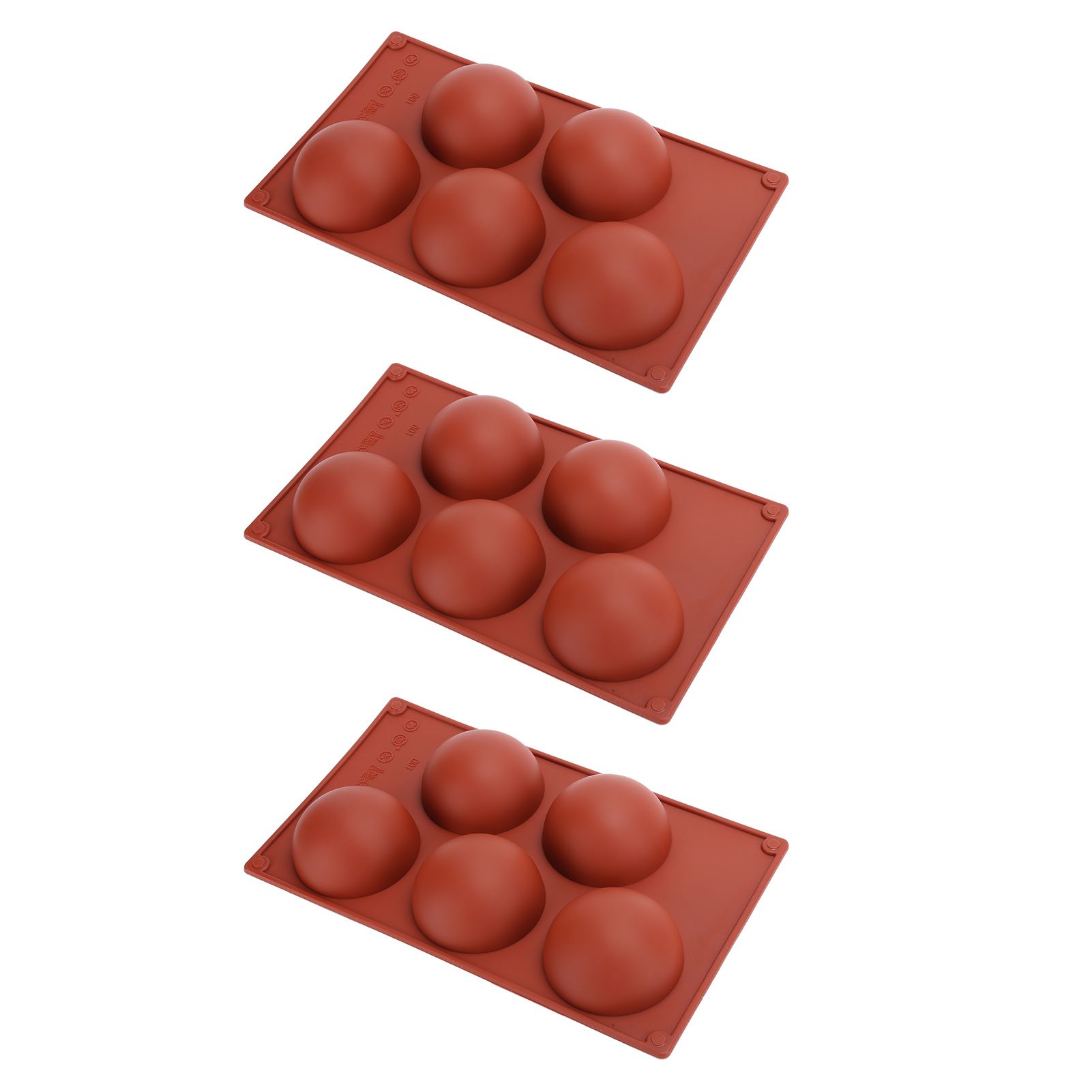 3PCS Semi Sphere Silicone Mold Baking Mold for DIY Making Hot Chocolate Mousse view 4