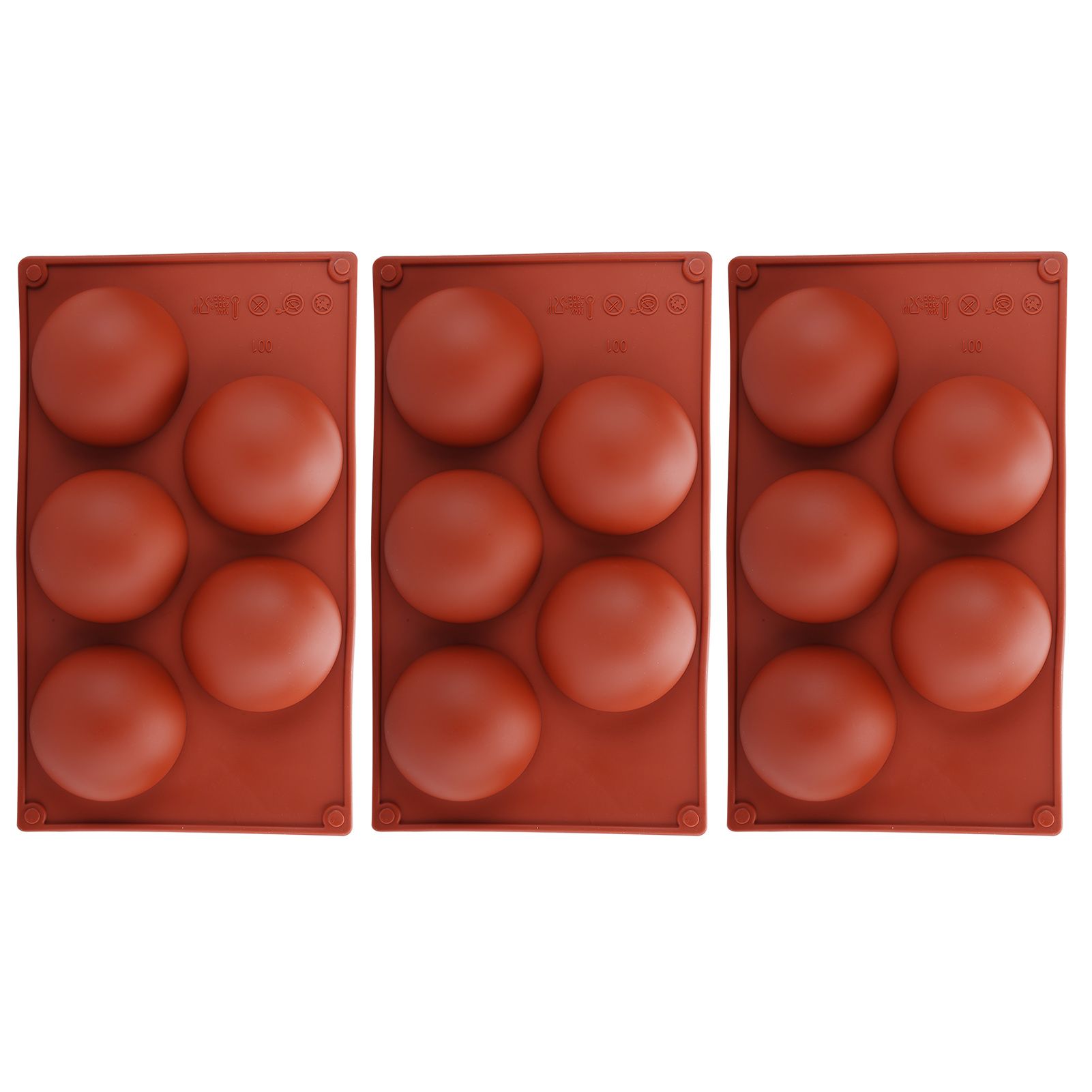3PCS Semi Sphere Silicone Mold Baking Mold for DIY Making Hot Chocolate Mousse view 8