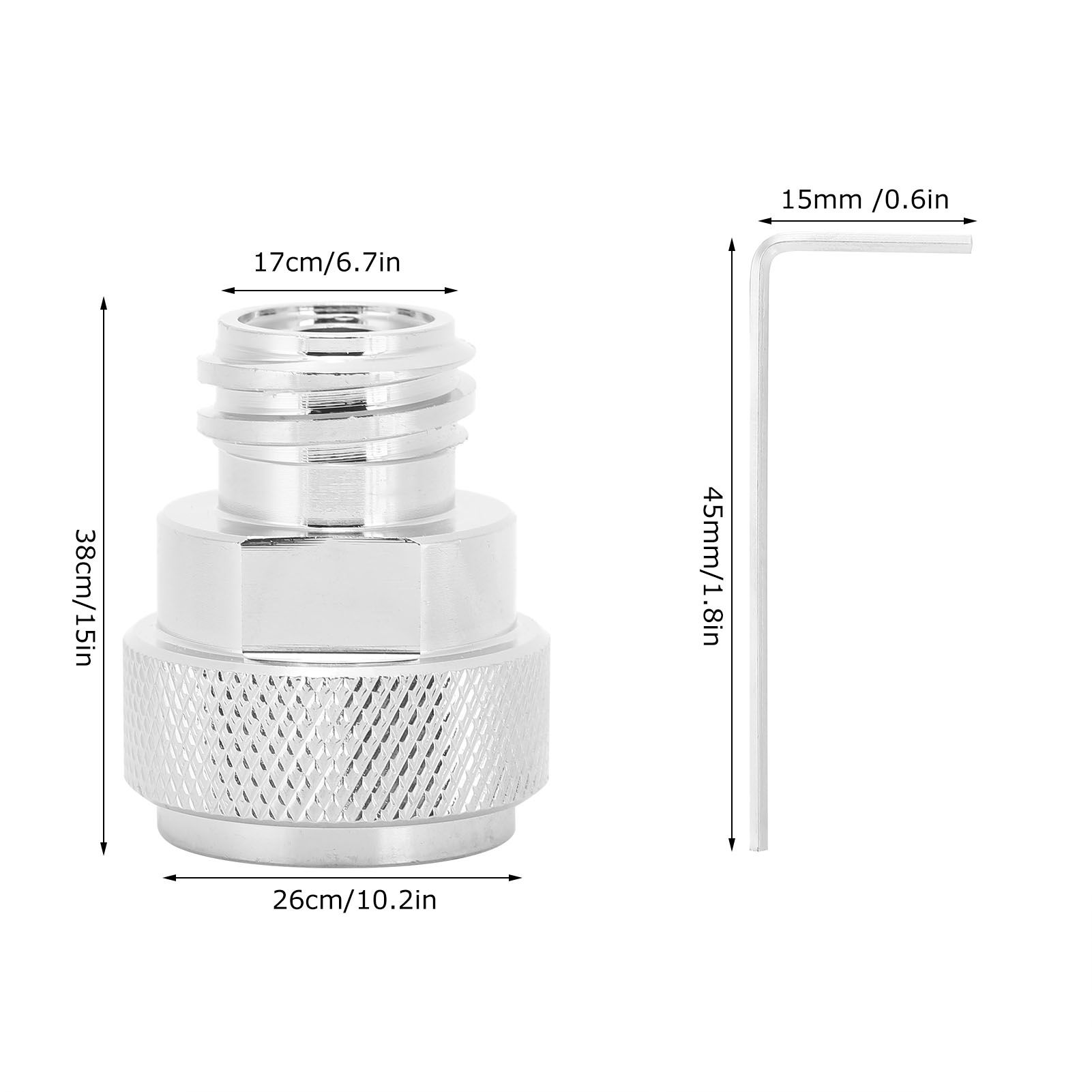 Soda Adapter with Wrench Copper Electroplating Brass CO2 Cylinder Conversion view 11