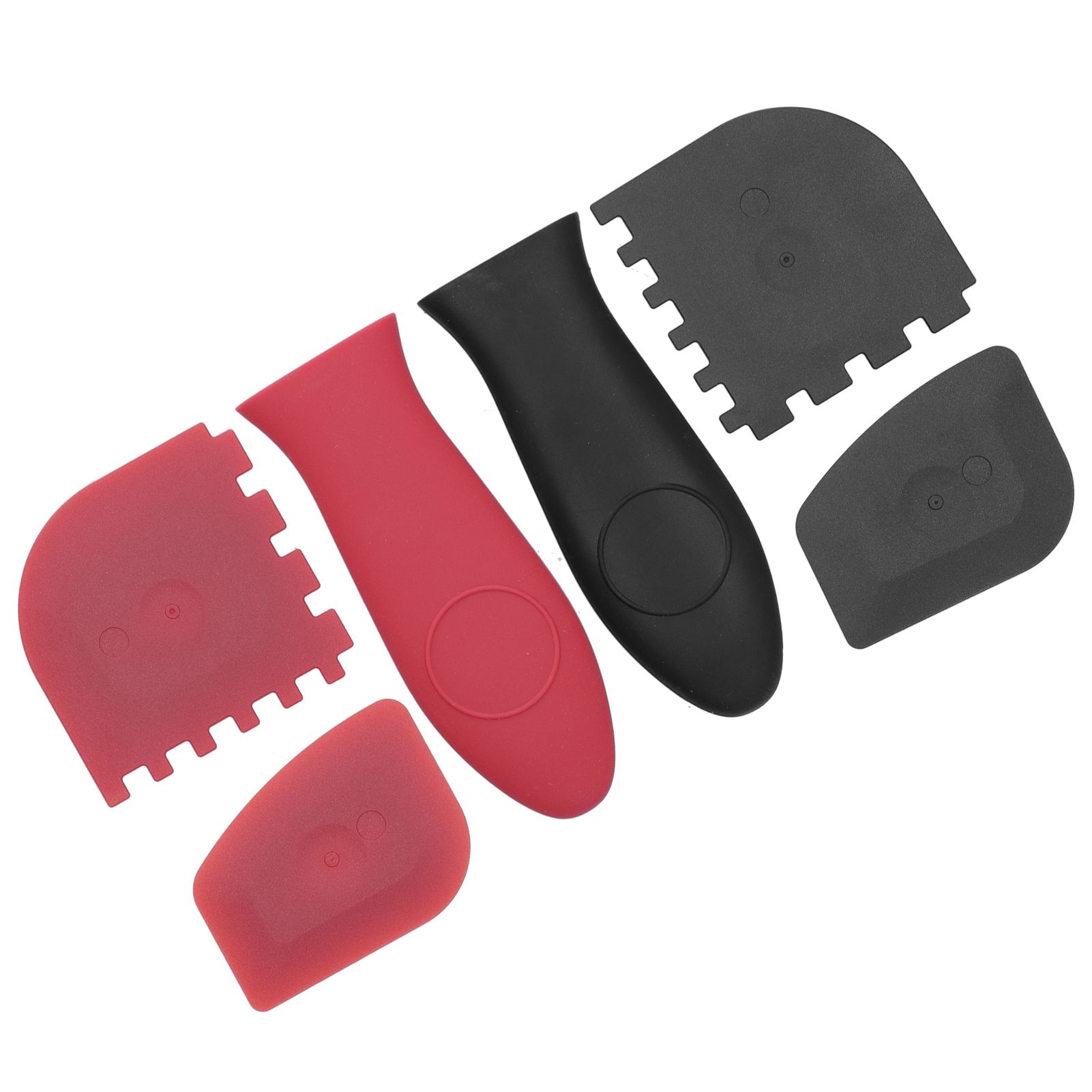 6Pcs set Pot Handle Sleeve Cover Scraper Kit Silicone Anti Scalding Cookware view 6