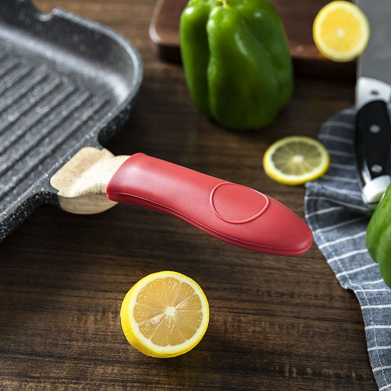 6Pcs set Pot Handle Cover Sleeve Pan Handle Holder Kit Anti Scalding Kitchen view 14