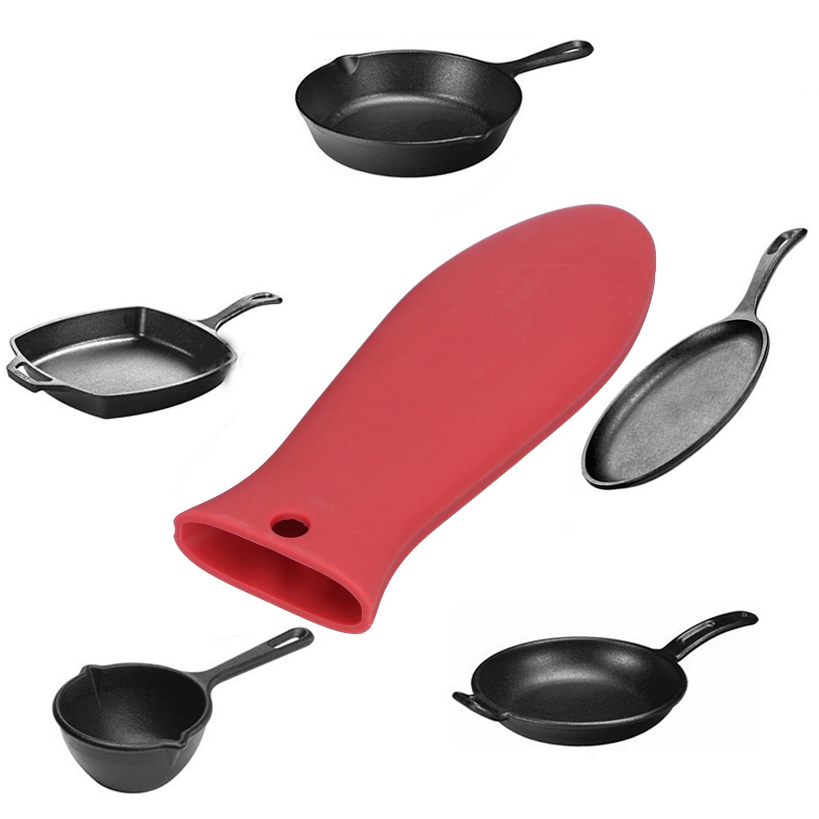 6Pcs set Pot Handle Cover Sleeve Pan Handle Holder Kit Anti Scalding Kitchen view 15