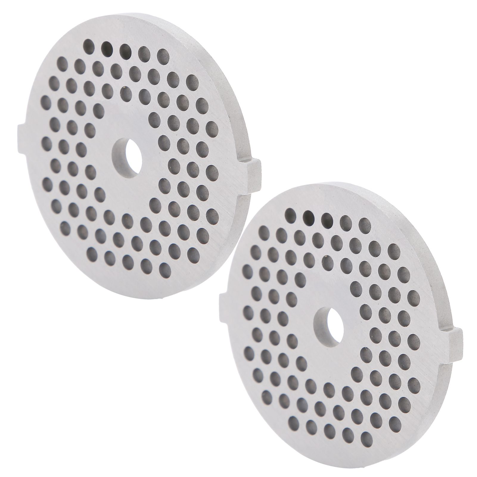 2Pcs Electric Mincer Blade Stainless Steel Grinding Plate Round Hole for 5#/B view 6