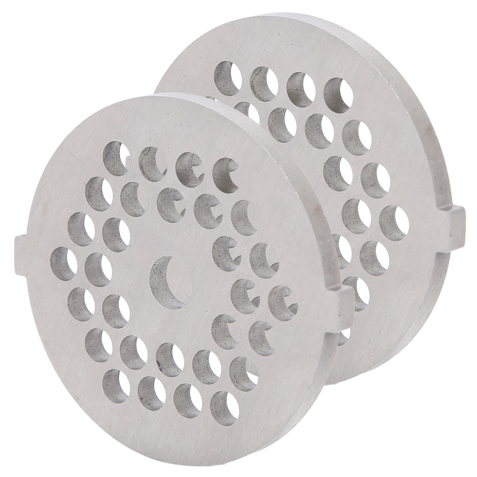 2Pcs Electric Mincer Blade Stainless Steel Grinding Plate Round Hole for 5#/B view 8