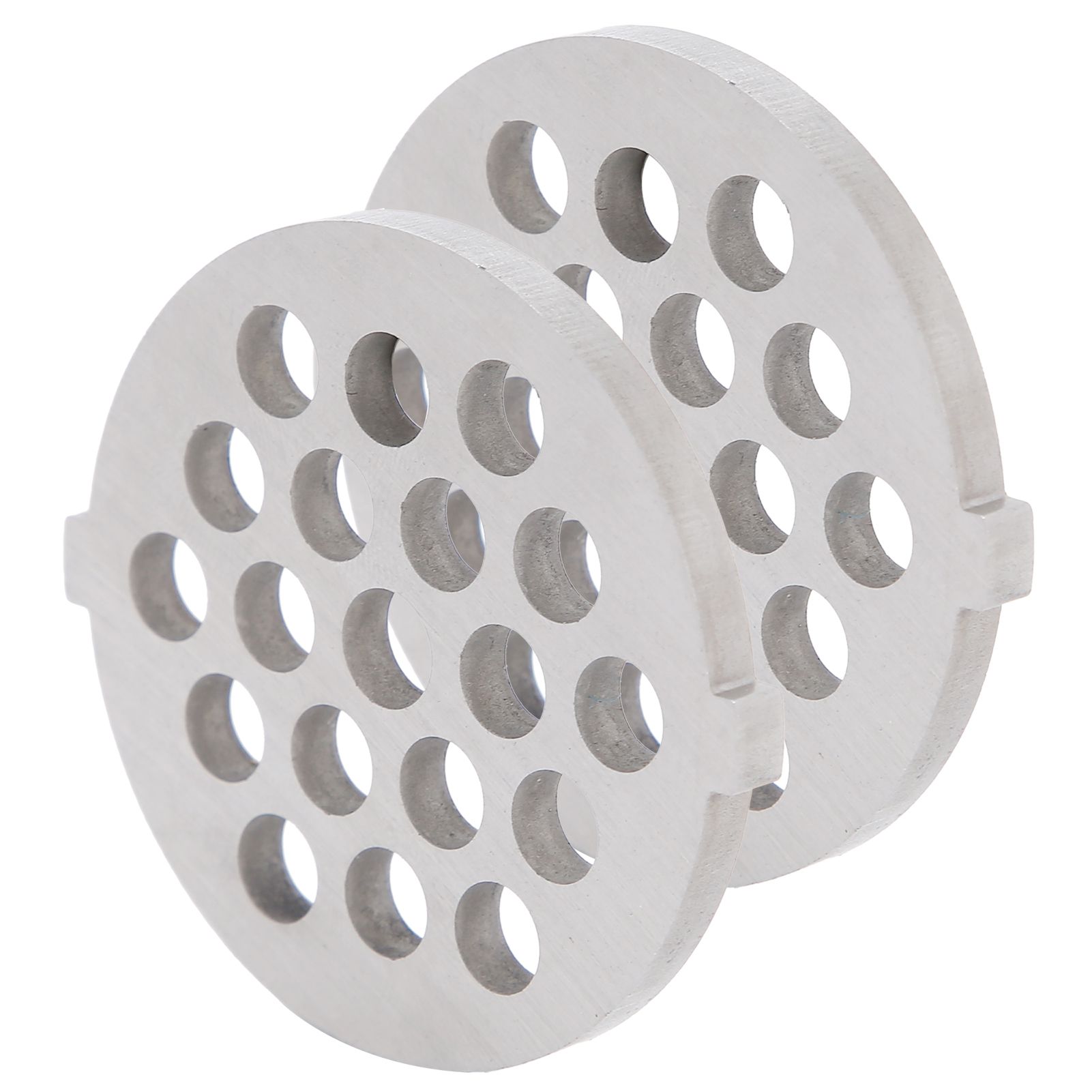 2Pcs Electric Mincer Blade Stainless Steel Grinding Plate Round Hole for 5#/B view 8