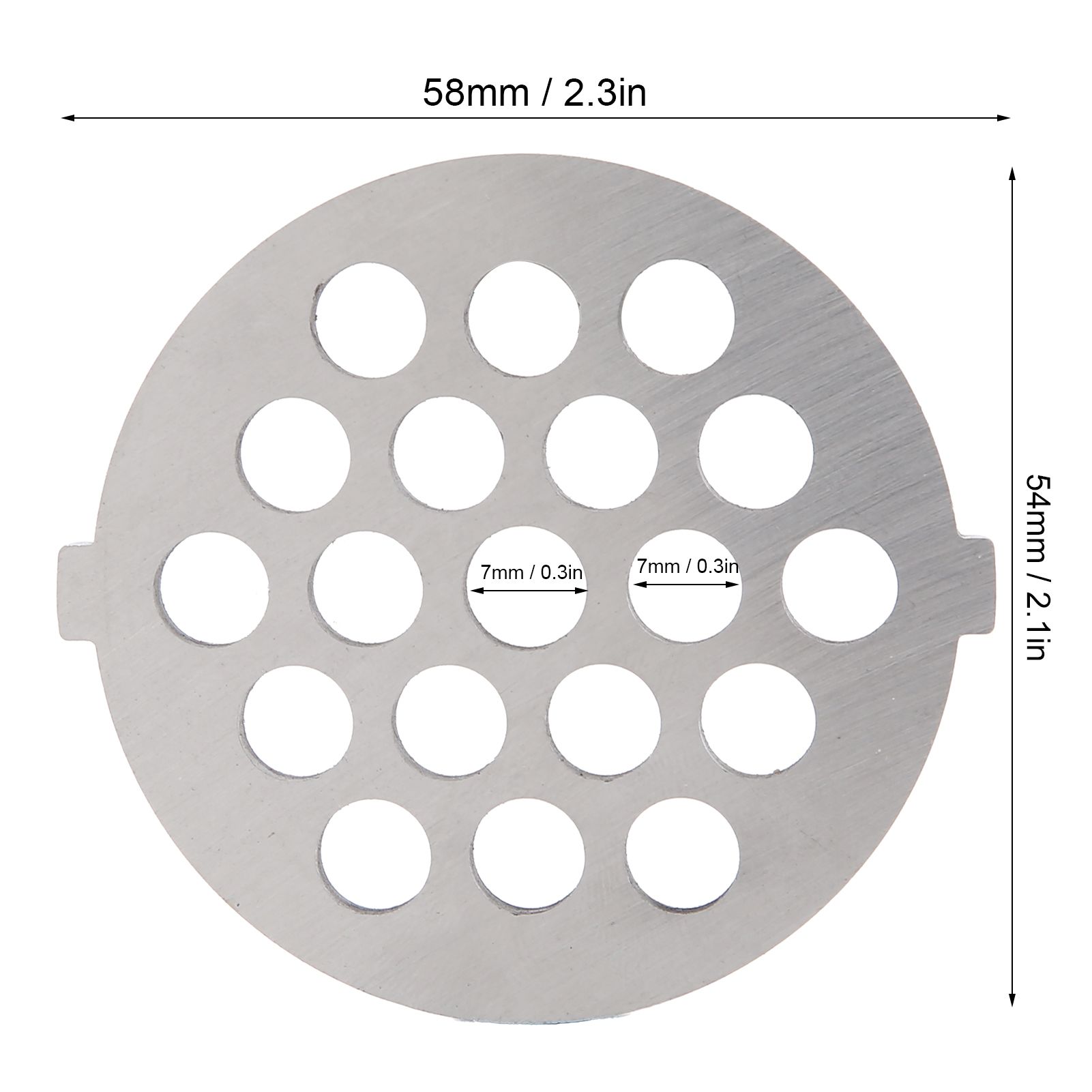 2Pcs Electric Mincer Blade Stainless Steel Grinding Plate Round Hole for 5#/B view 11