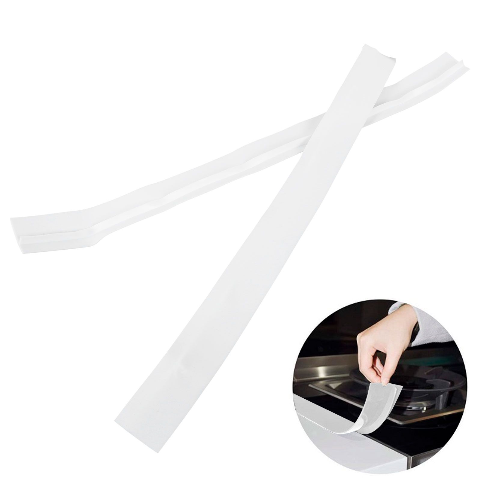 2pcs Stove Counter Gap Cover HeatResistant Anti Oil Oven Gap Filler Sealing view 9