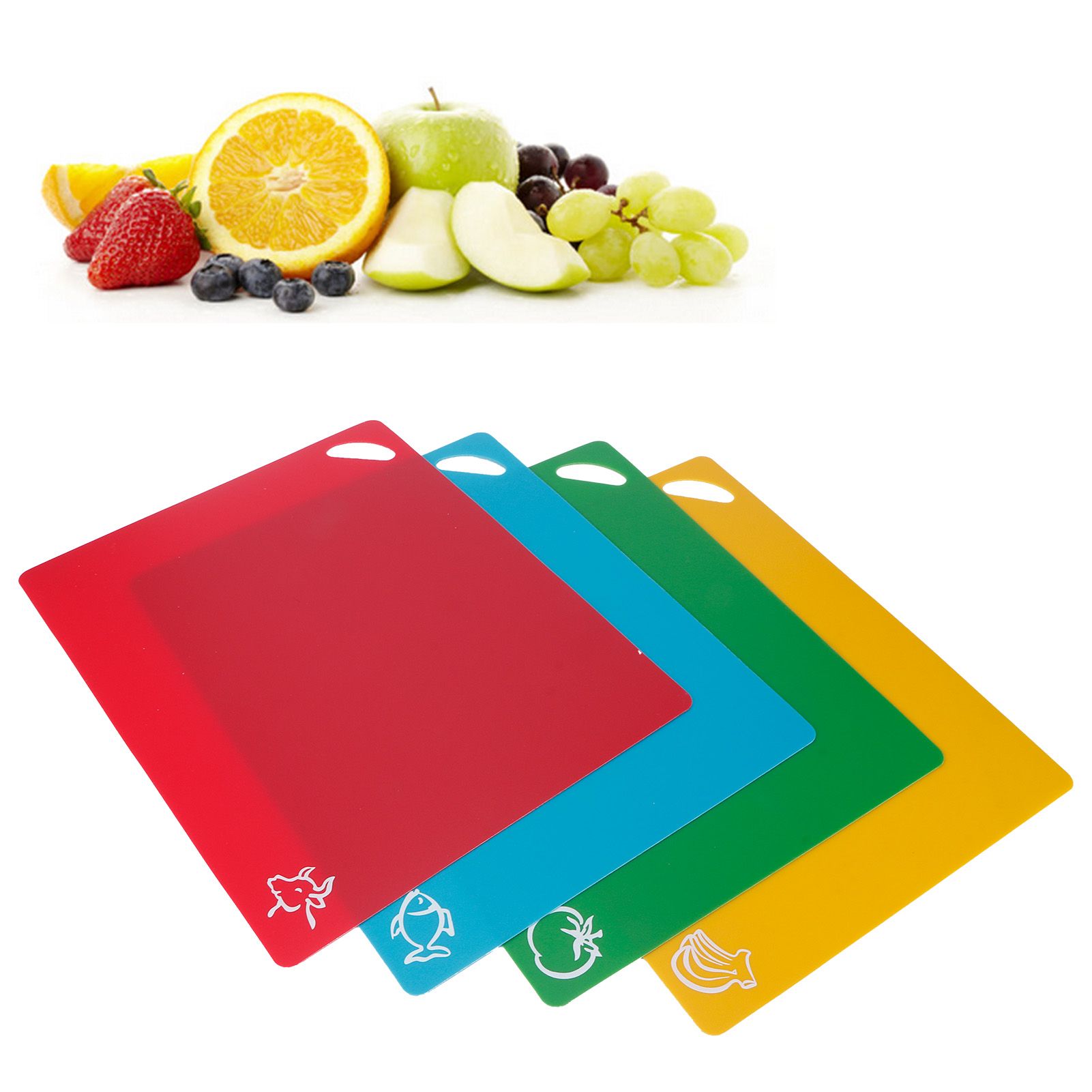 4pcs PP Flexible Kitchen Cutting Board Non Slip Cutting Board for Vegetable view 9