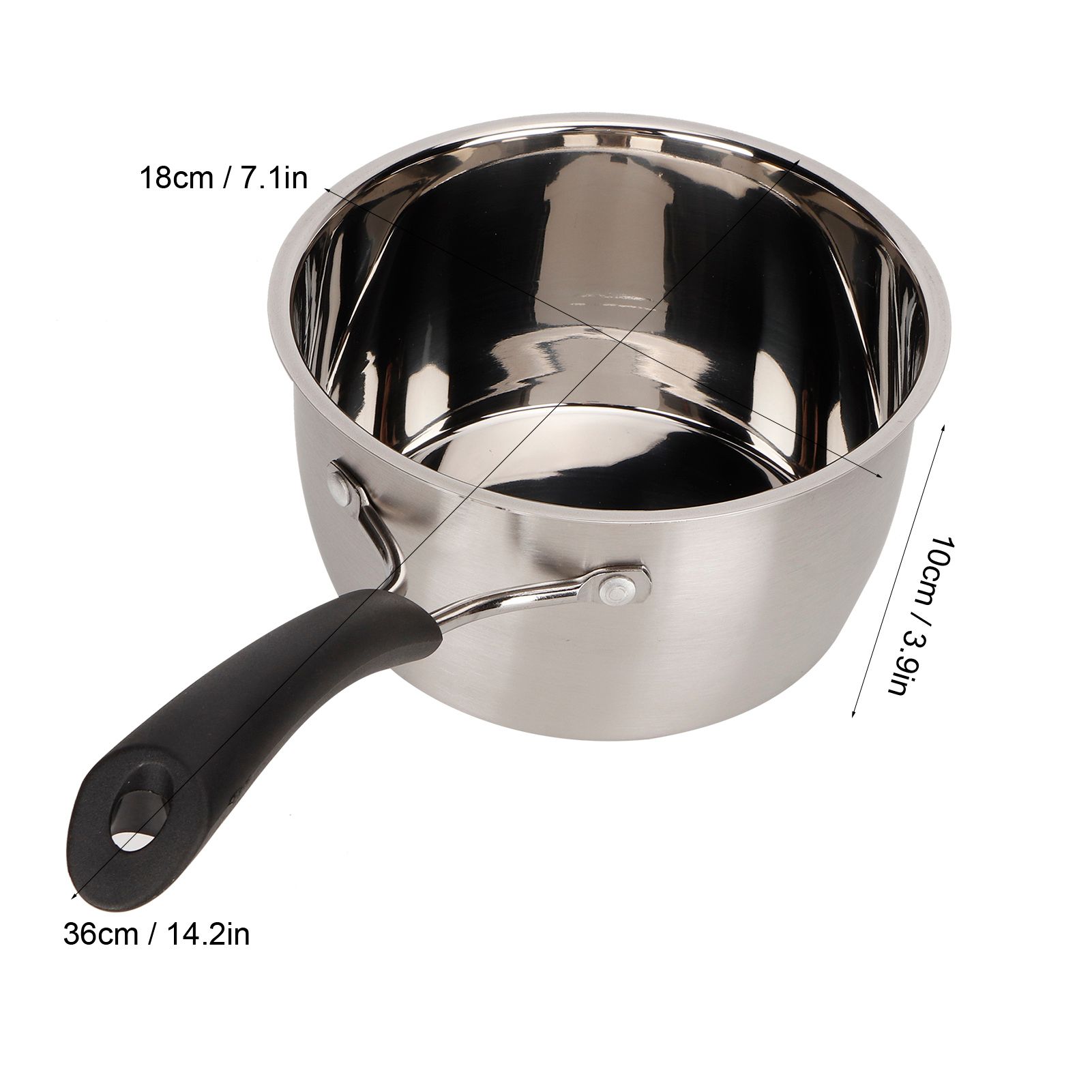 Small Soup Pot Thickened Compound Steel NonMagnetic Single Handle Cooking view 13
