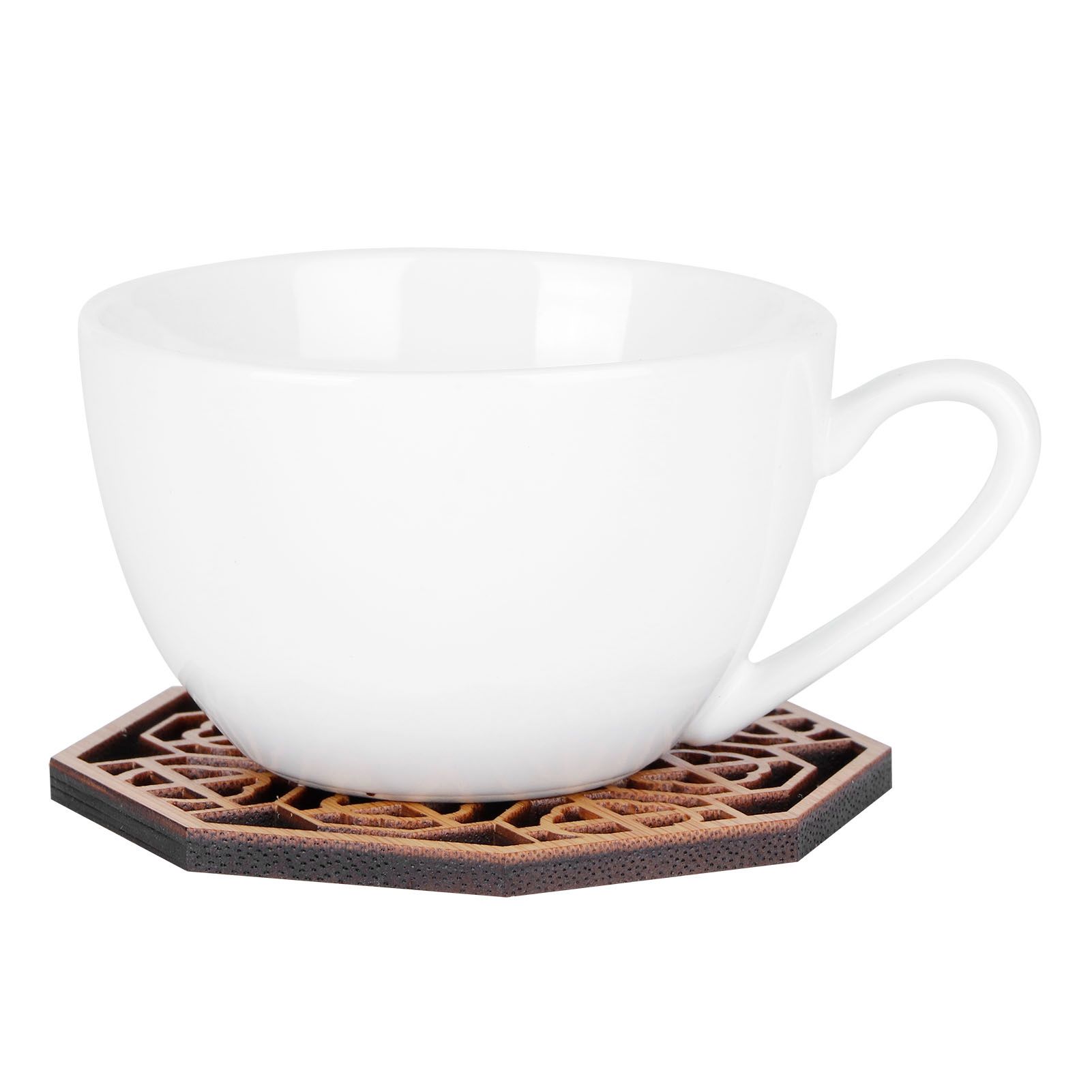 6PCS Bamboo Coaster Teacup Mat AntiScald Heat Insulation Pad Tea Ceremony view 11