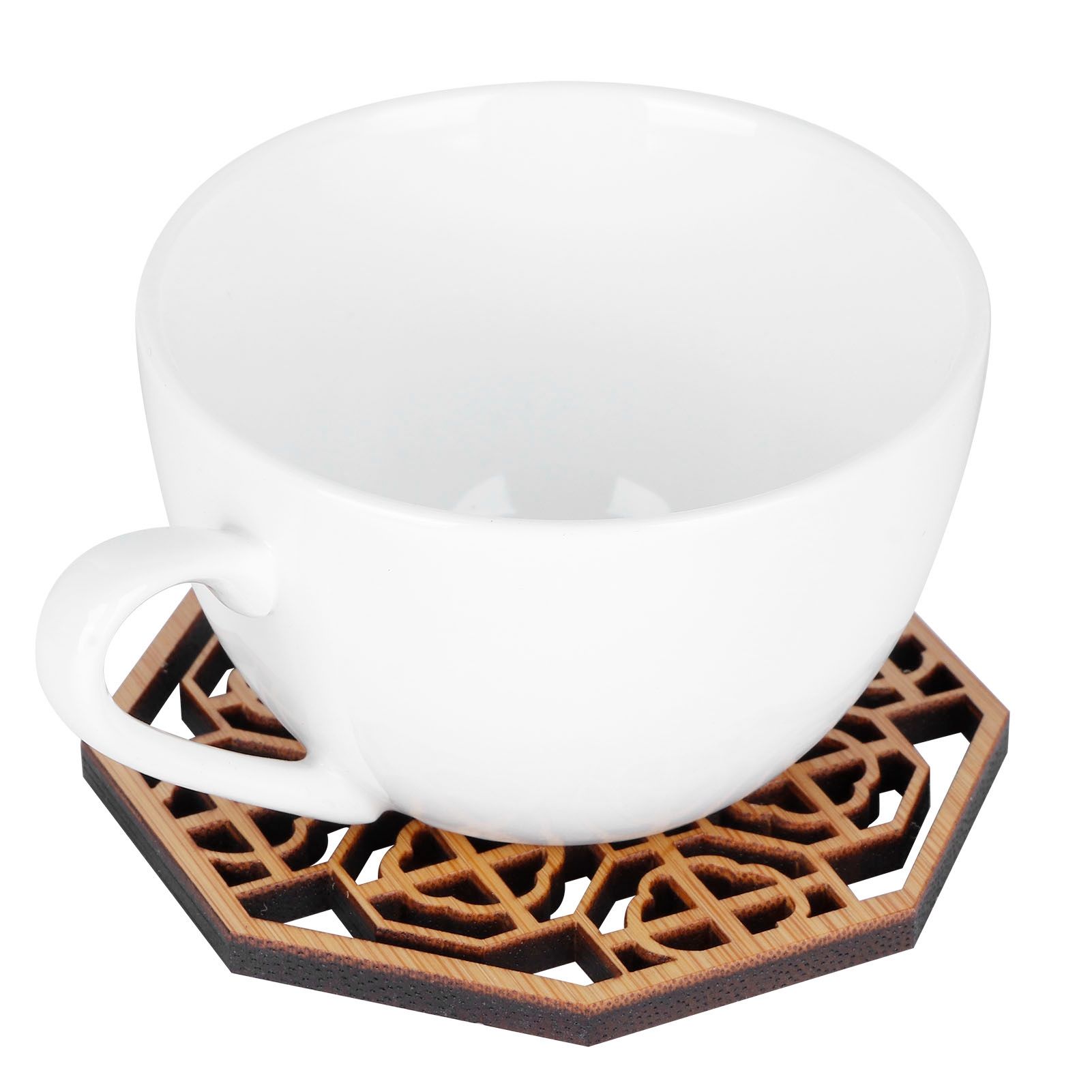 6PCS Bamboo Coaster Teacup Mat AntiScald Heat Insulation Pad Tea Ceremony view 12