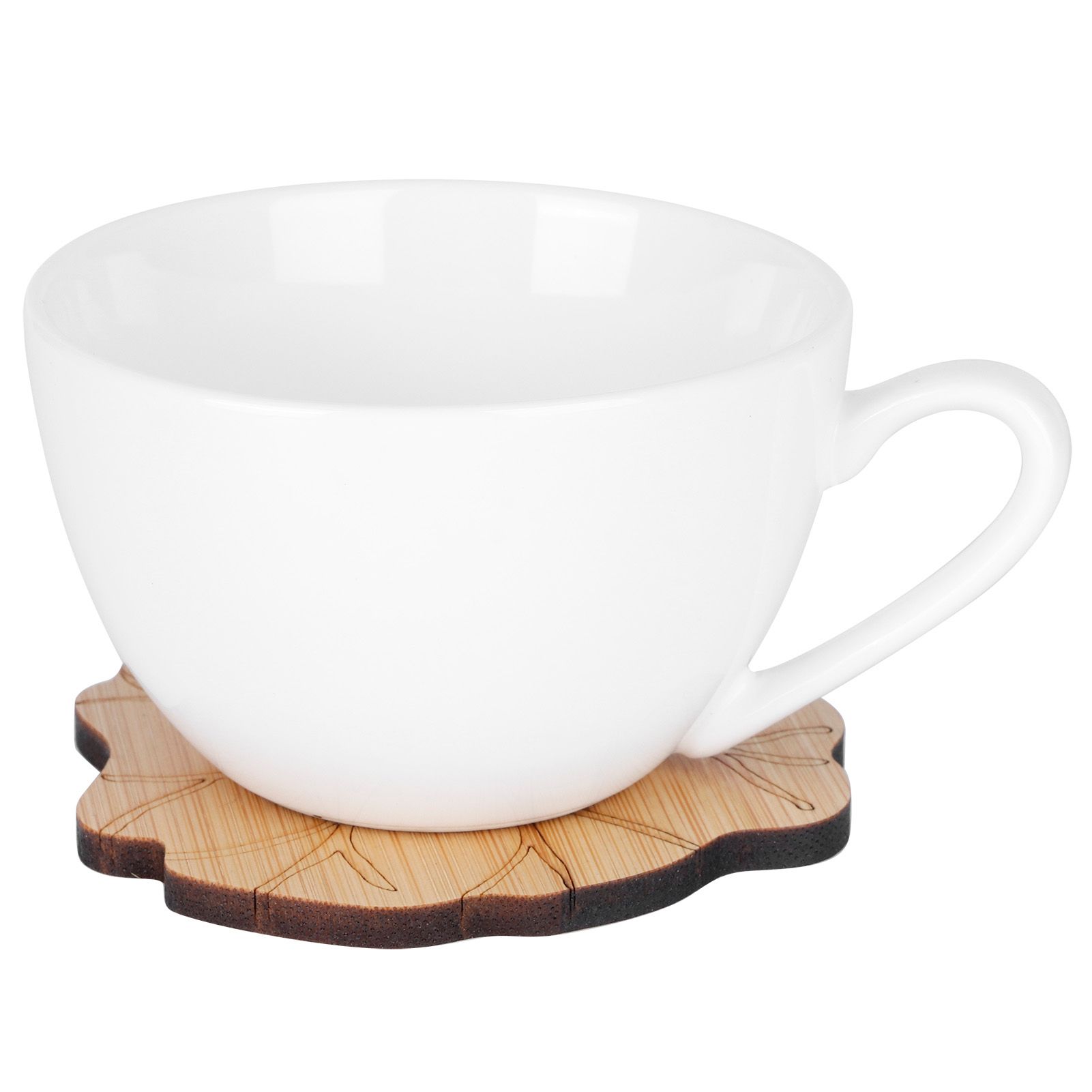 6Pcs/Set Teacup Mat Bamboo Coaster Heat Insulated Cup Pad Drinkware Tabletop view 15