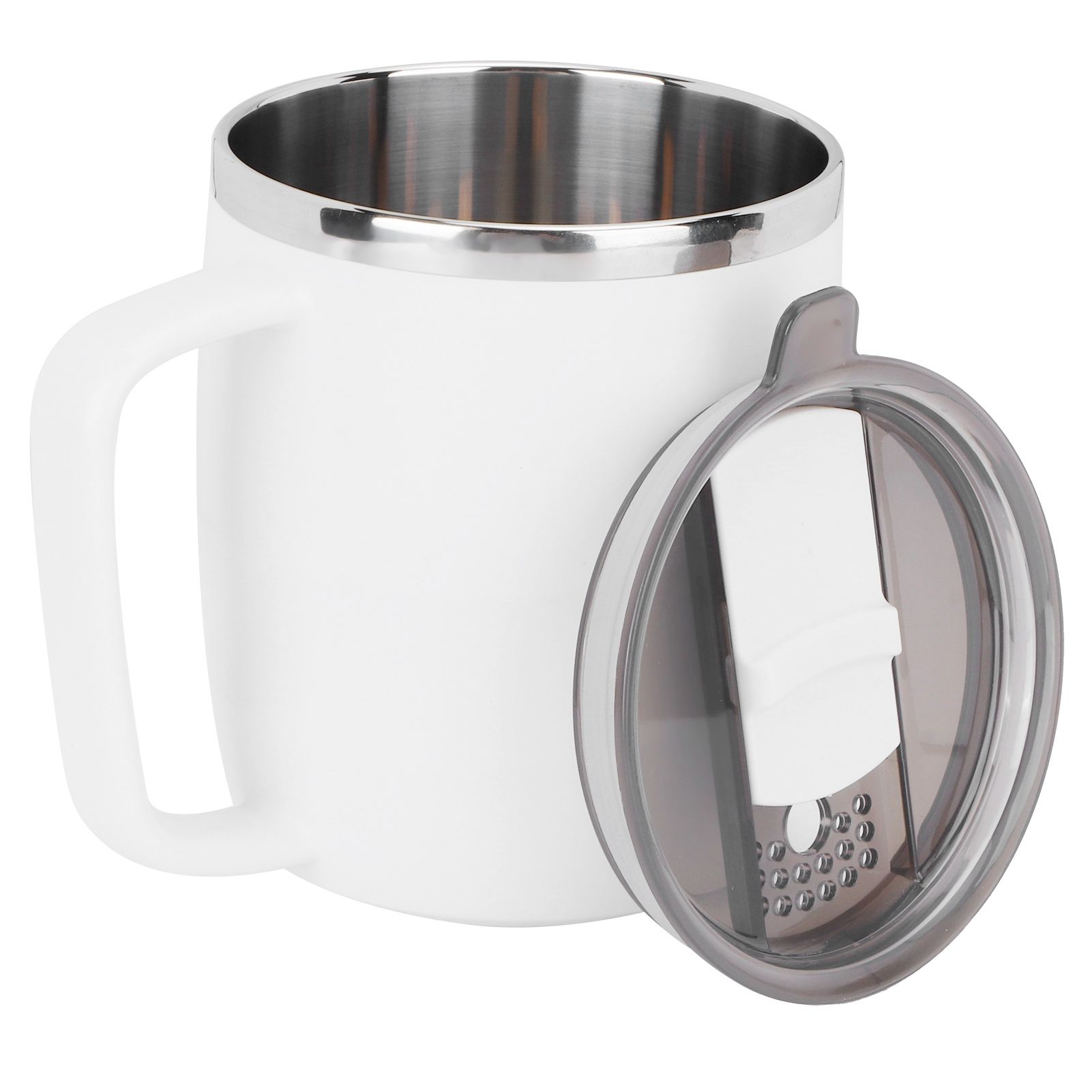 400ml Coffee Mug Stainless Steel Anti Scalding Water Cup with Lid for Home view 5