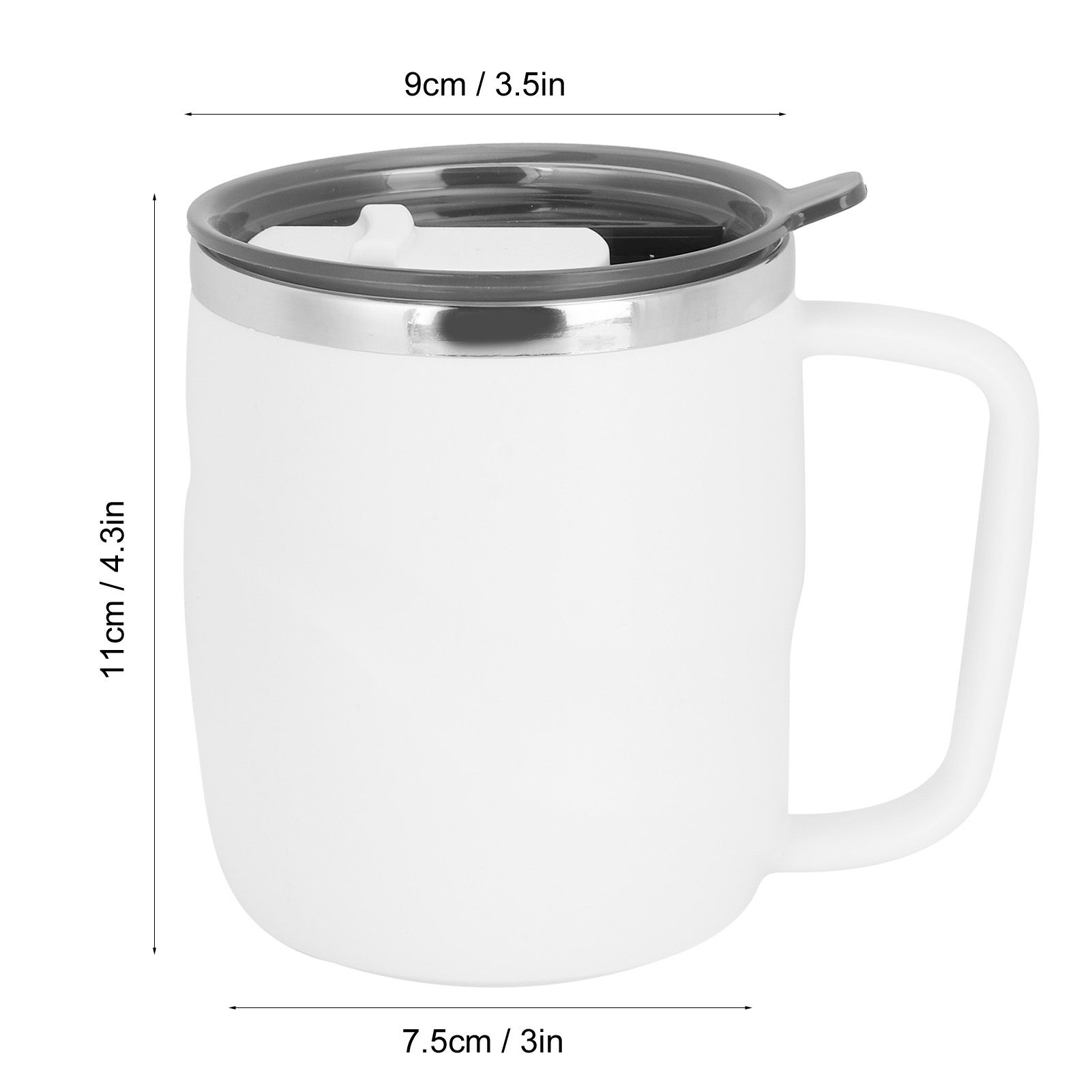 400ml Coffee Mug Stainless Steel Anti Scalding Water Cup with Lid for Home view 12
