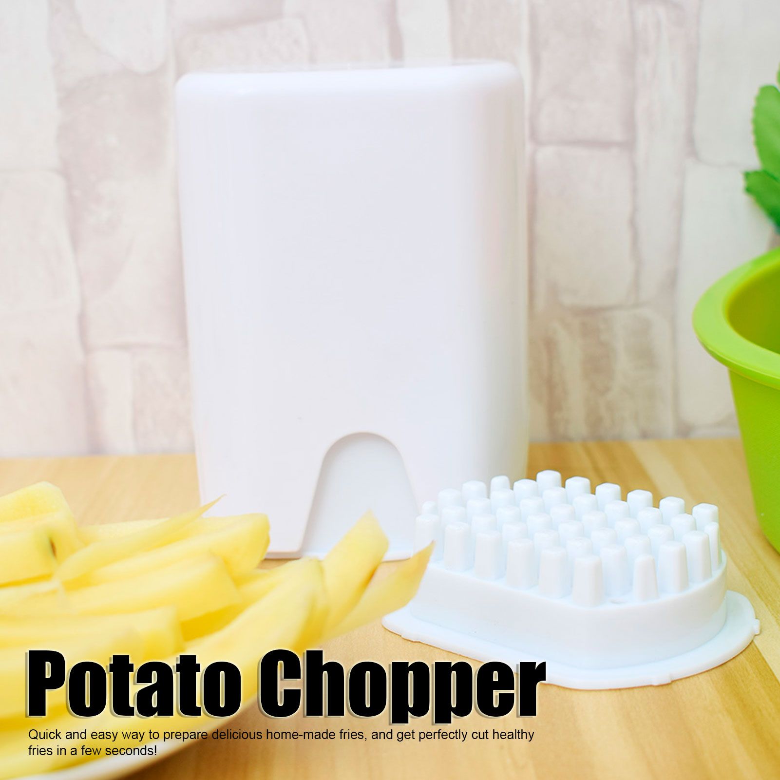 French Fry Cutter Potato Vegetable Fruit Slicing Tools with Lid 44 Grids view 15
