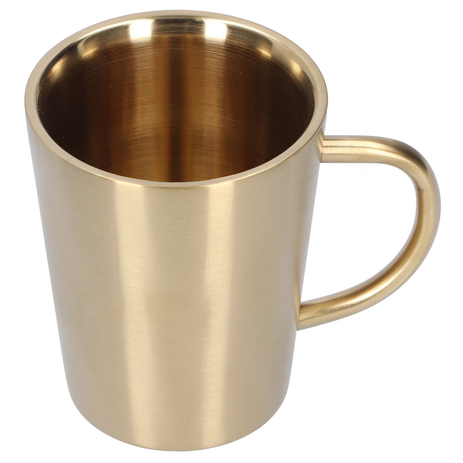 340ml 304 Stainless Steel Beer Mug Coffee Water Cup with Handgrip Double Wall