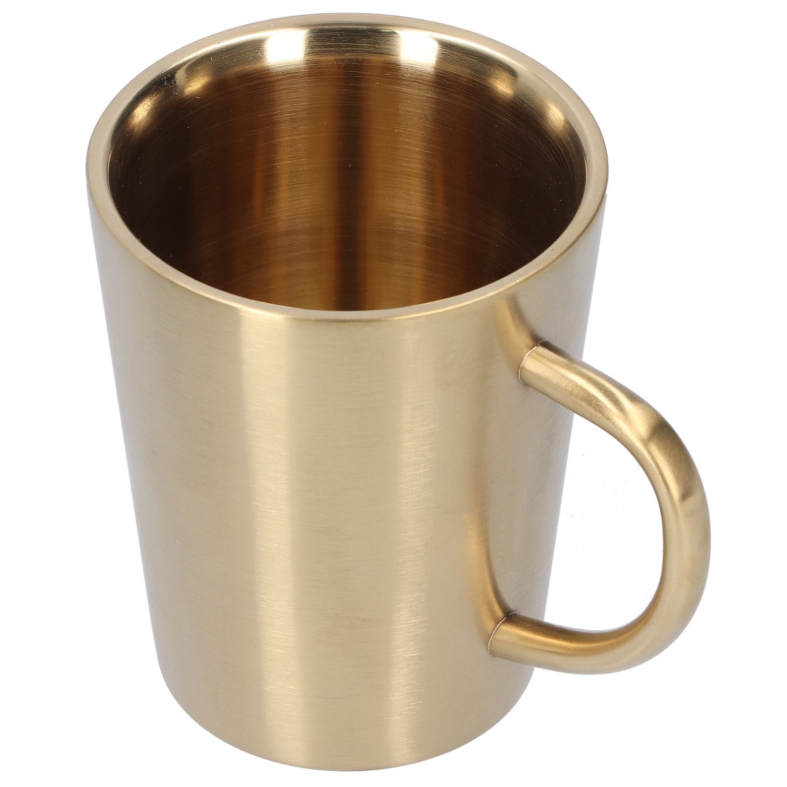 340ml 304 Stainless Steel Beer Mug Coffee Water Cup with Handgrip Double Wall view 2