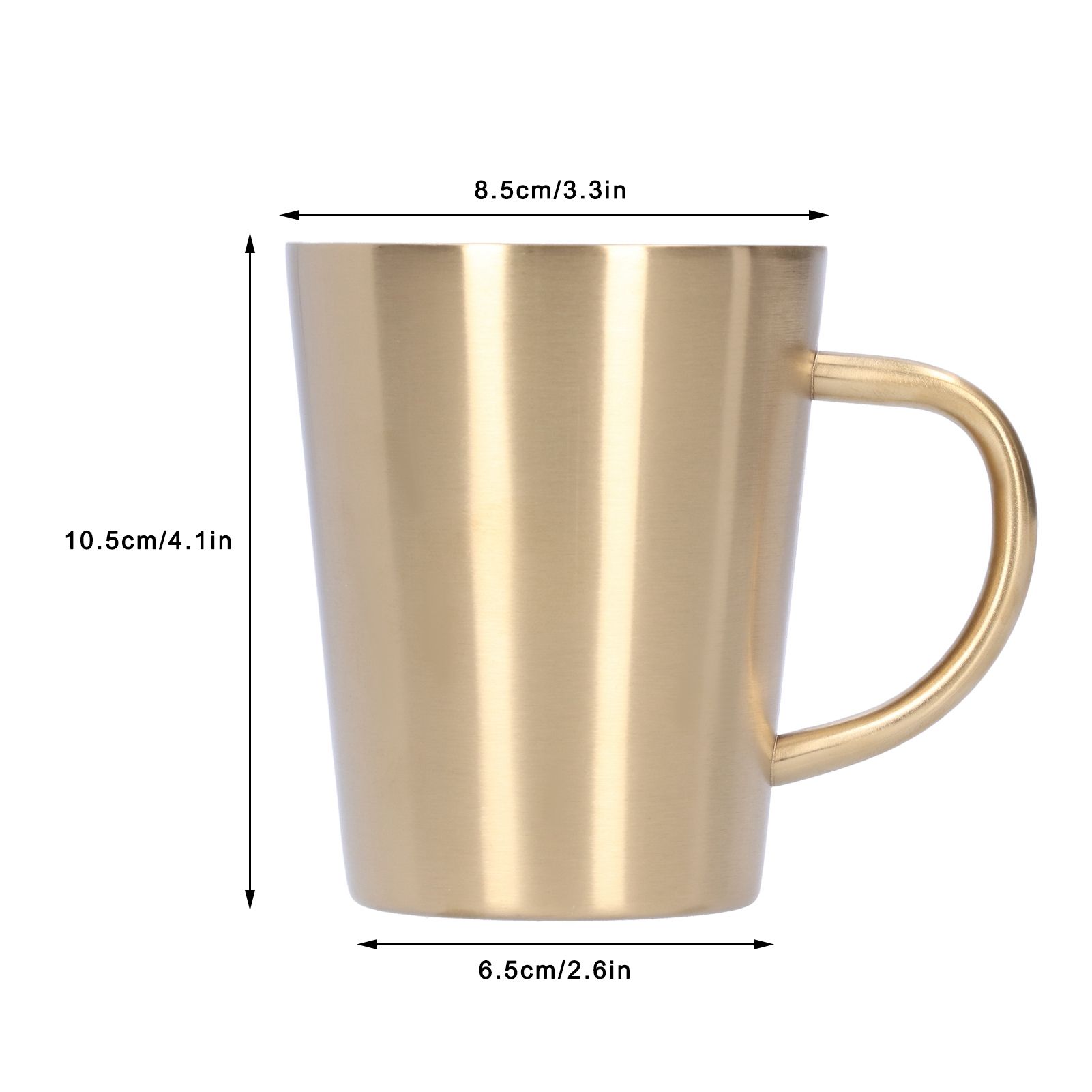 340ml 304 Stainless Steel Beer Mug Coffee Water Cup with Handgrip Double Wall view 14