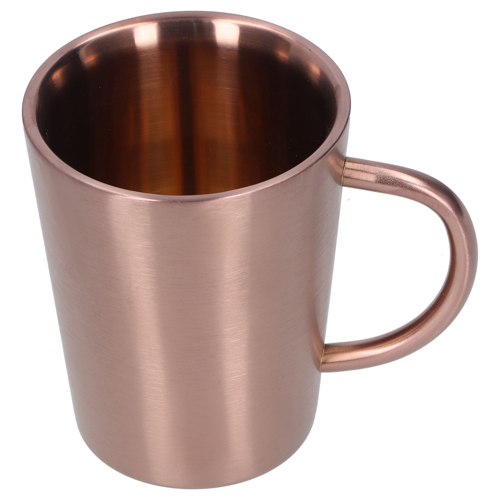 340ml 304 Stainless Steel Beer Mug Coffee Water Cup with Handgrip Double Wall